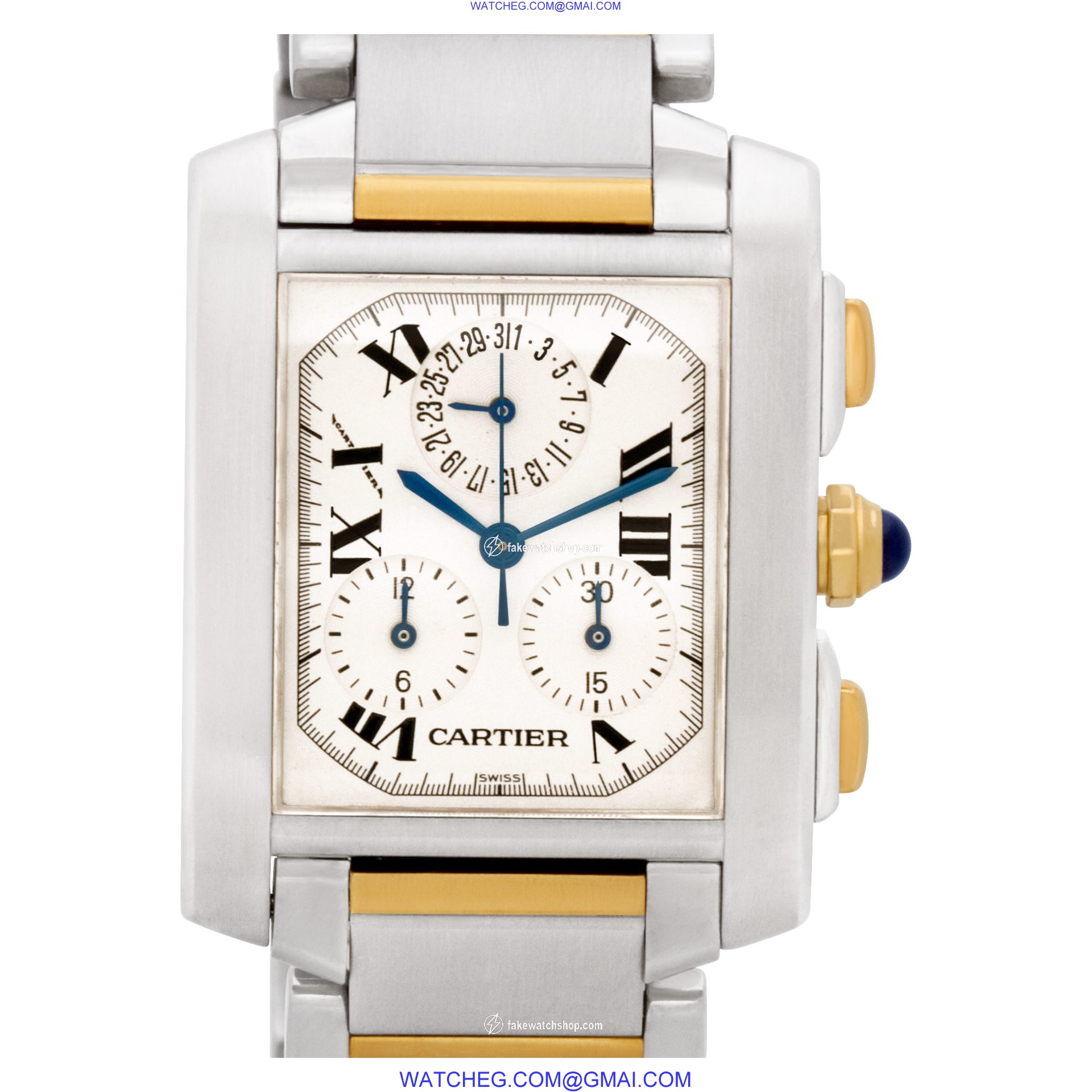 Cartier W51004Q4 Tank Francaise Quartz Male Stainless Steel