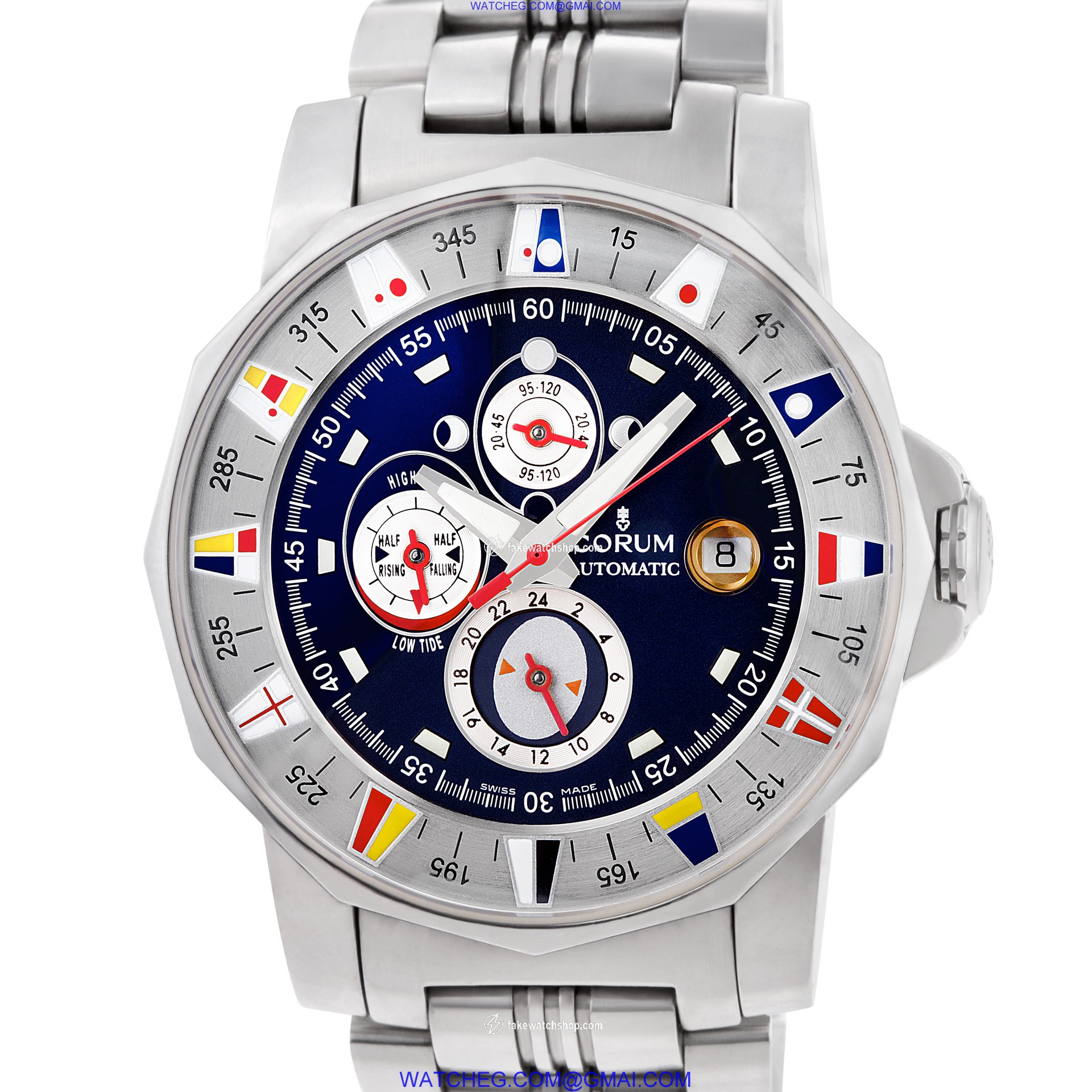 Corum 977.6301.20 Admirals cup 44 tides Automatic Male Stainless Steel