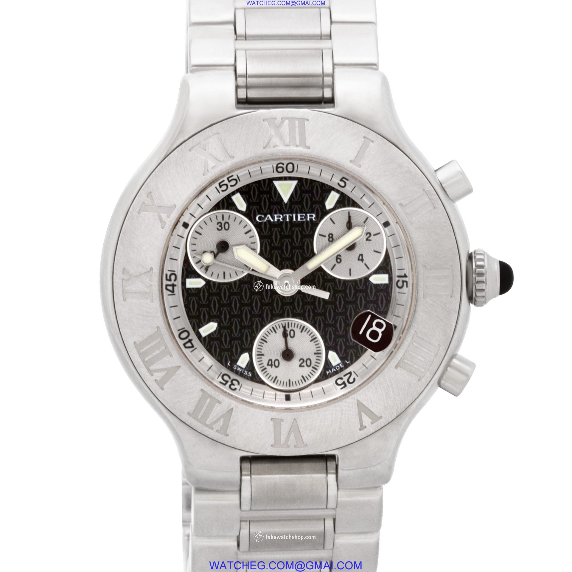 Cartier w10172t2. Chronoscaph Quartz Male Stainless Steel