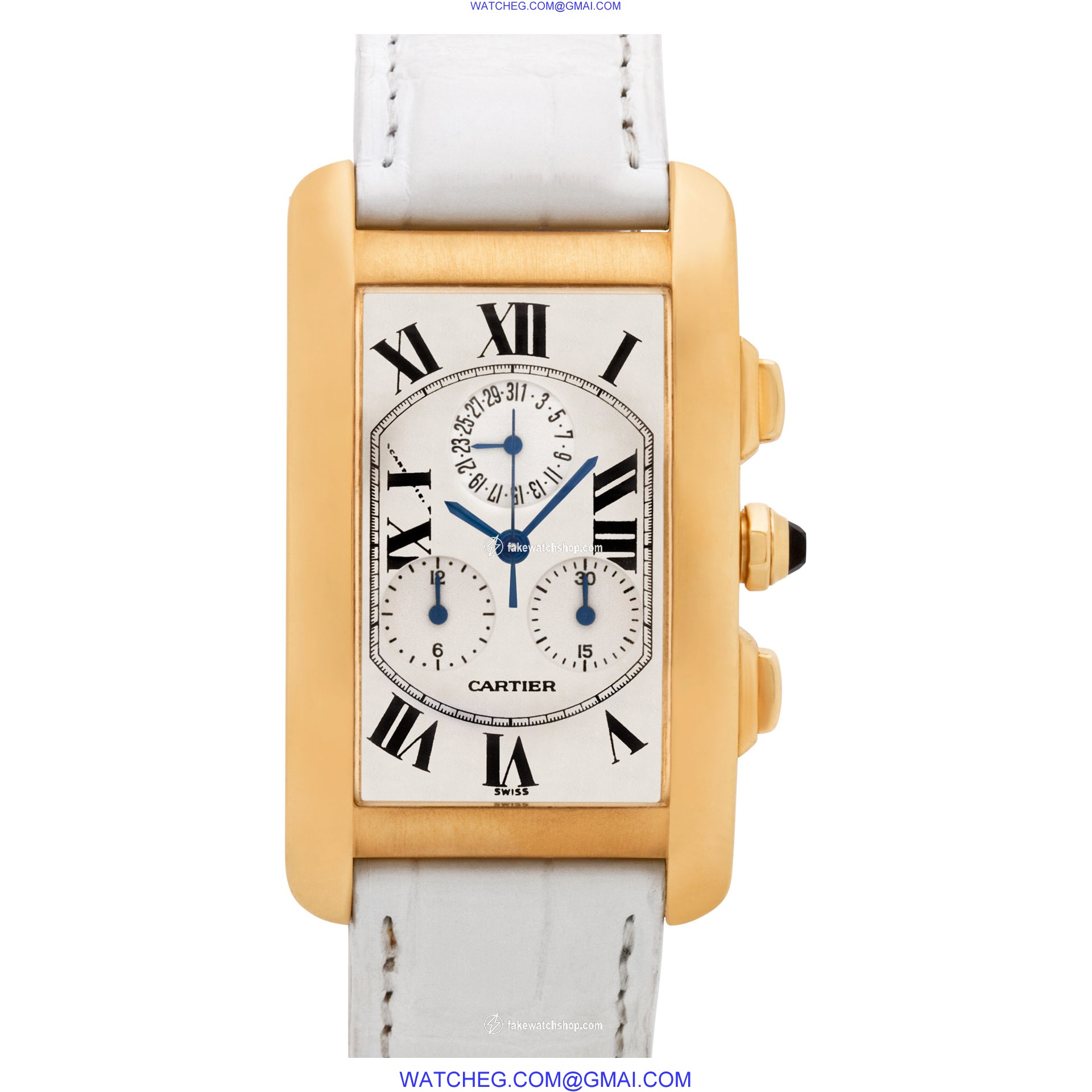 Cartier 1730 Tank Americaine Quartz Male 18k yellow gold