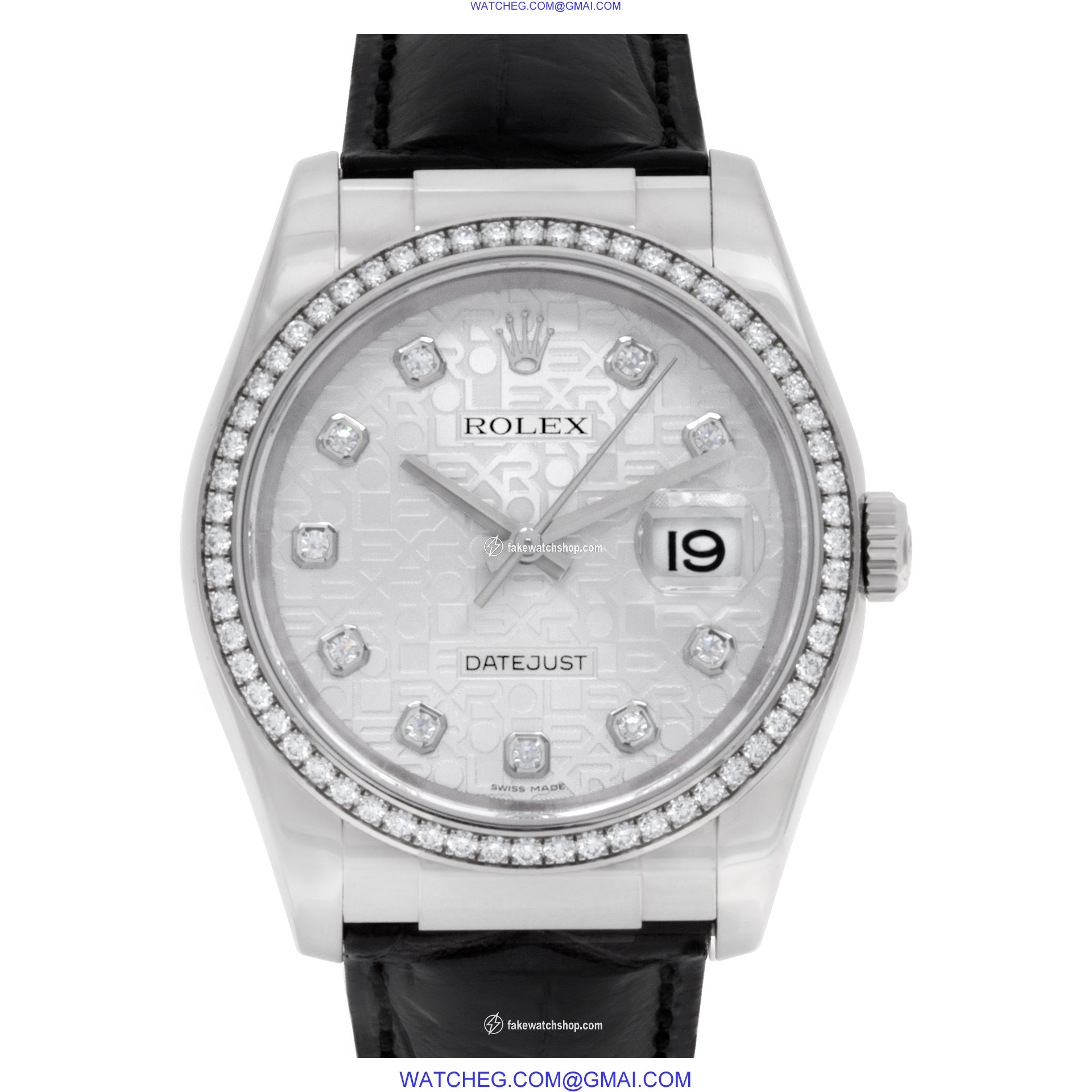 Rolex 116189 Datejust Automatic Unisex 18k White Gold