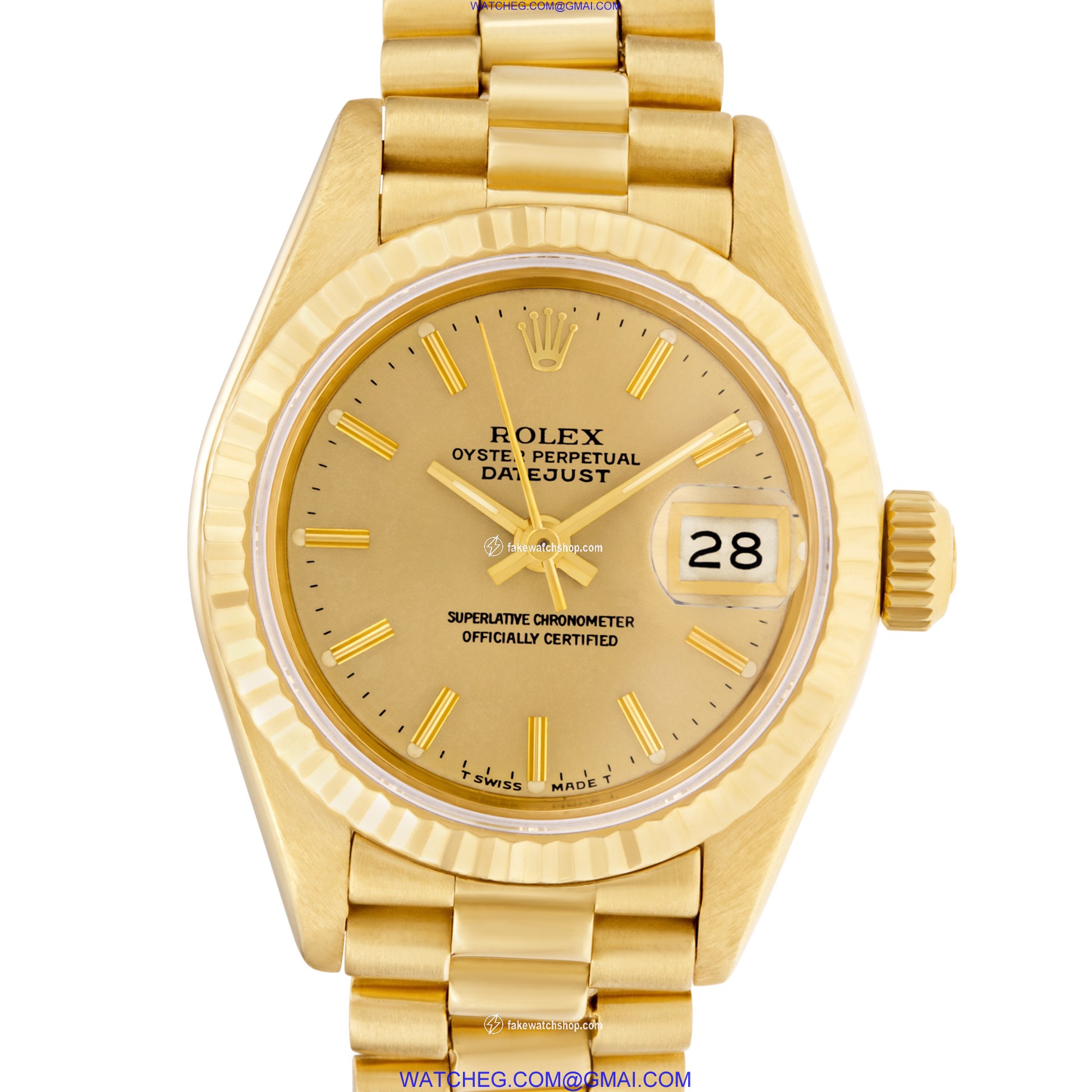 Rolex 69178 Datejust Automatic Female 18k yellow gold