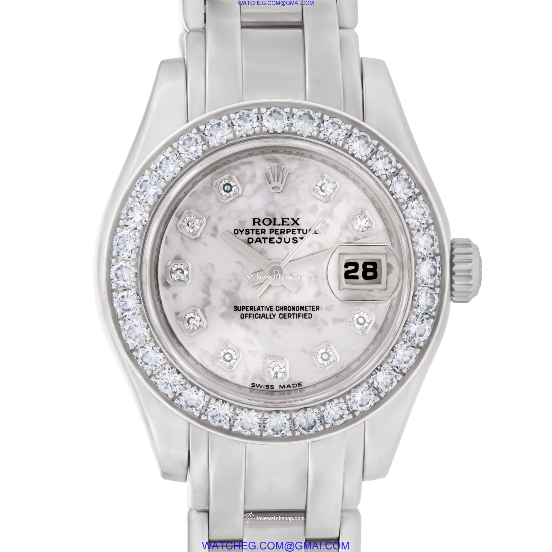 Rolex 80299 Pearlmaster Automatic Female 18k White Gold