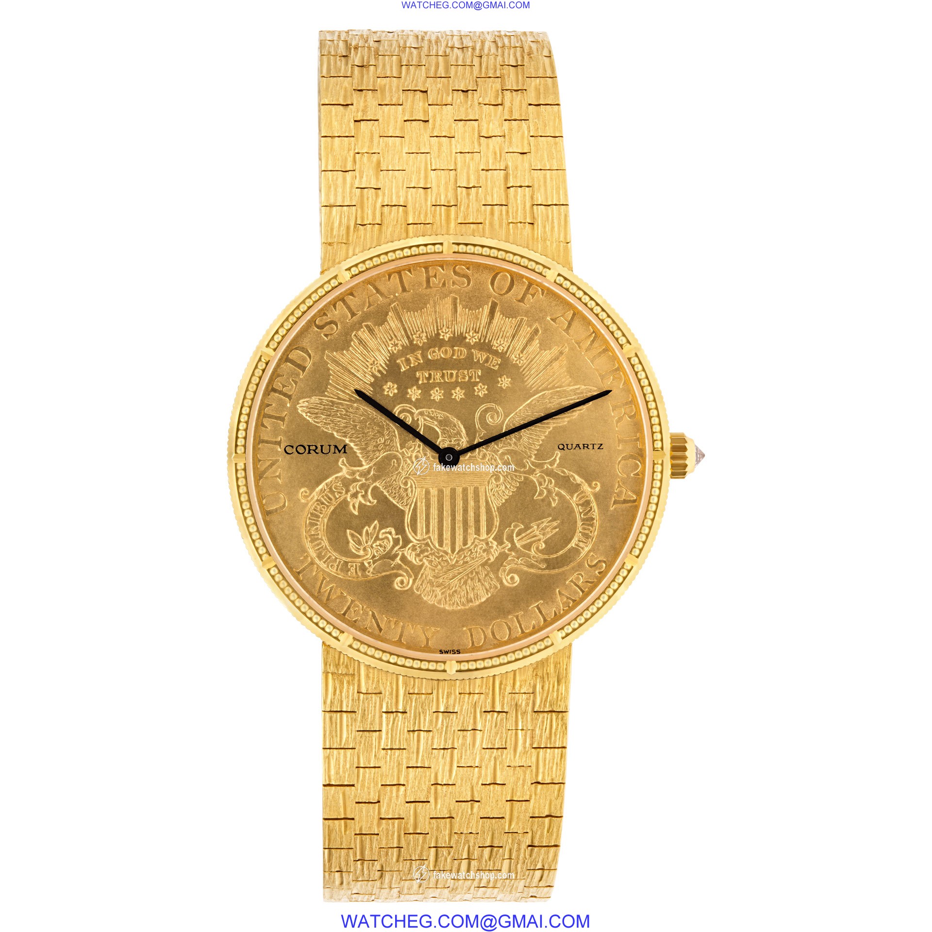 Corum Corum 2975 $20 Coin Quartz Male 18k yellow gold
