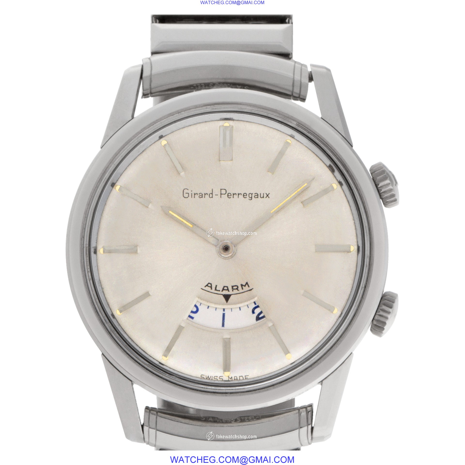 Girard Perregaux 1475 Alarm Manual Male Stainless Steel