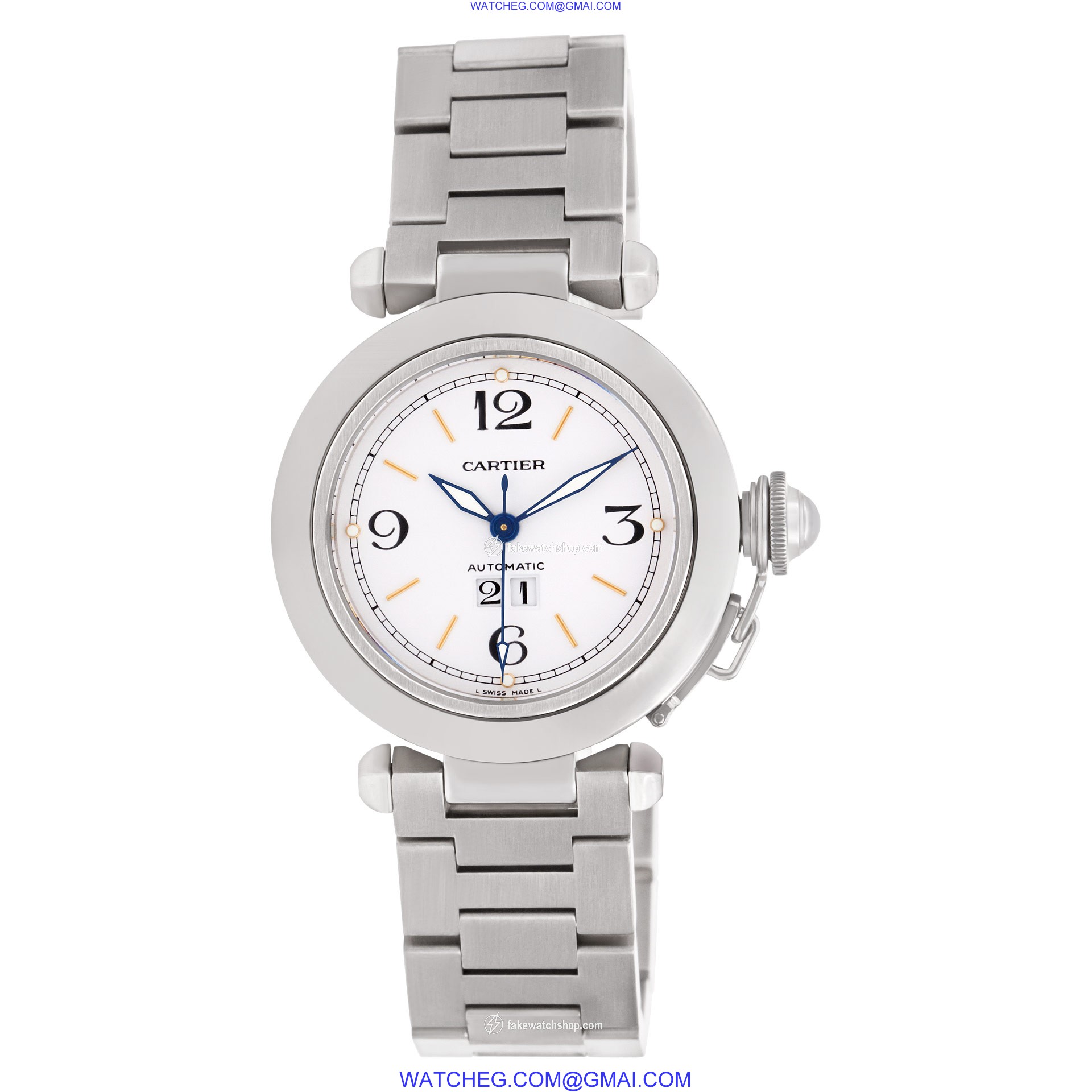 Cartier 2475 Pasha Automatic Unisex Stainless Steel