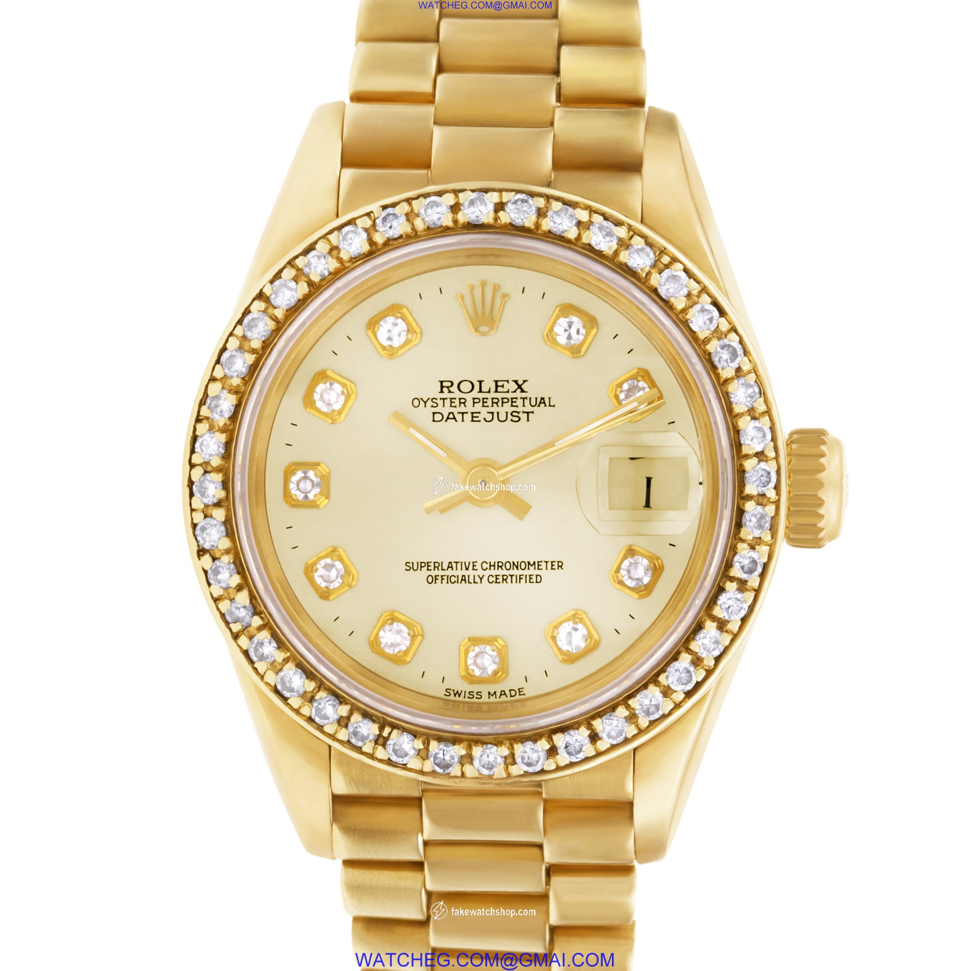 Rolex 69178 Datejust Automatic Female 18k yellow gold