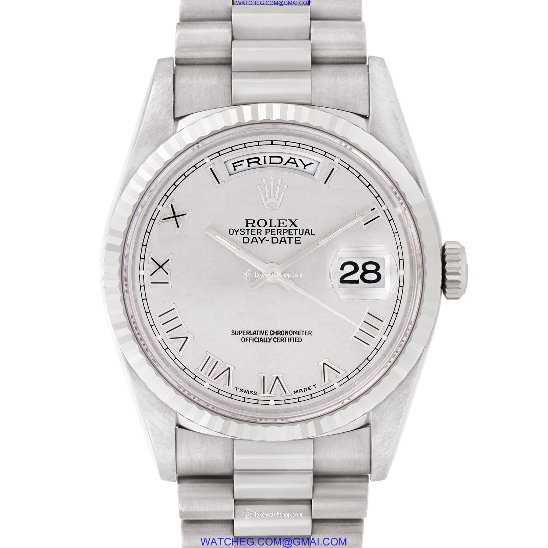 Rolex 18239 Day-Date Automatic Male 18k White Gold