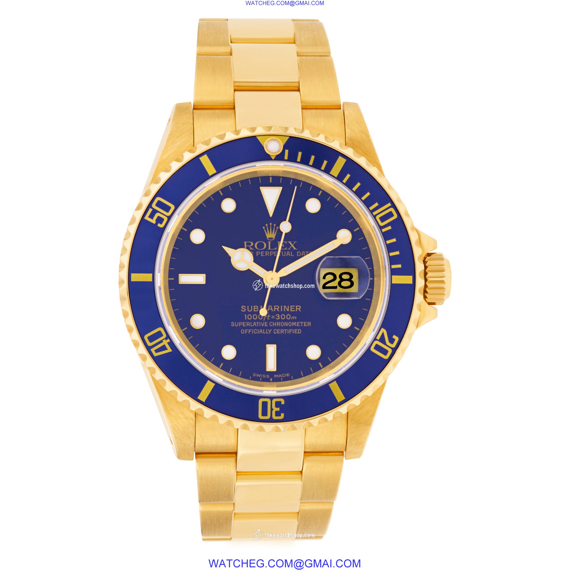 Rolex 16618 Submariner Automatic Male 18k yellow gold