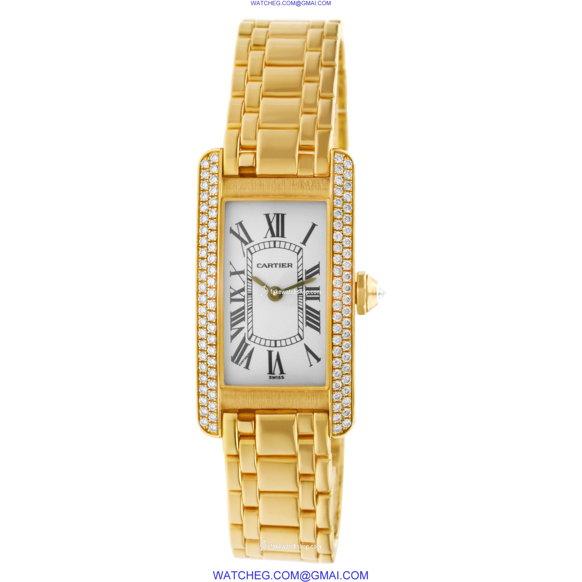 Cartier WB7071K2 Tank American Quartz Female 18k yellow gold