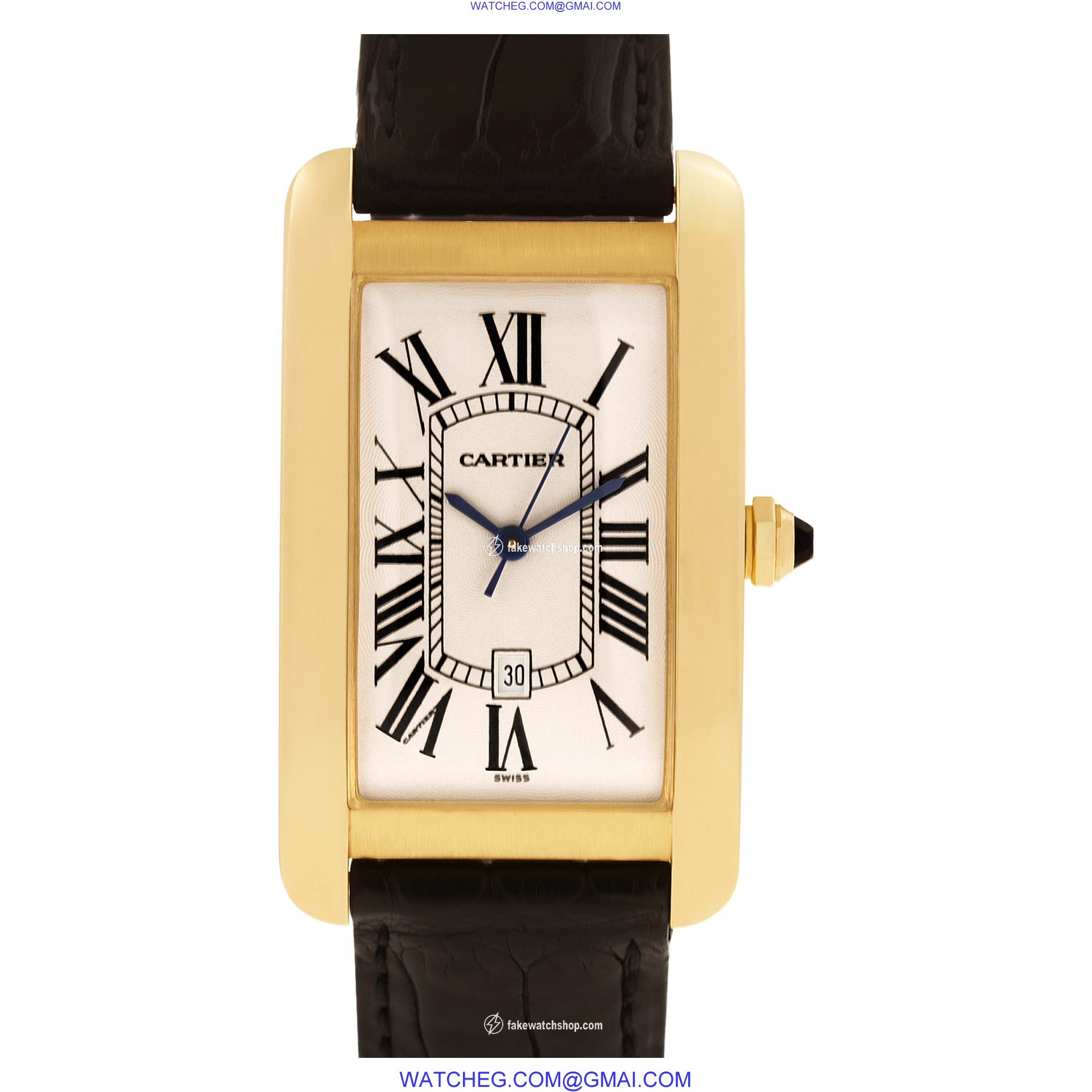 Cartier W2603156 Tank Americaine Automatic Unisex 18k yellow gold