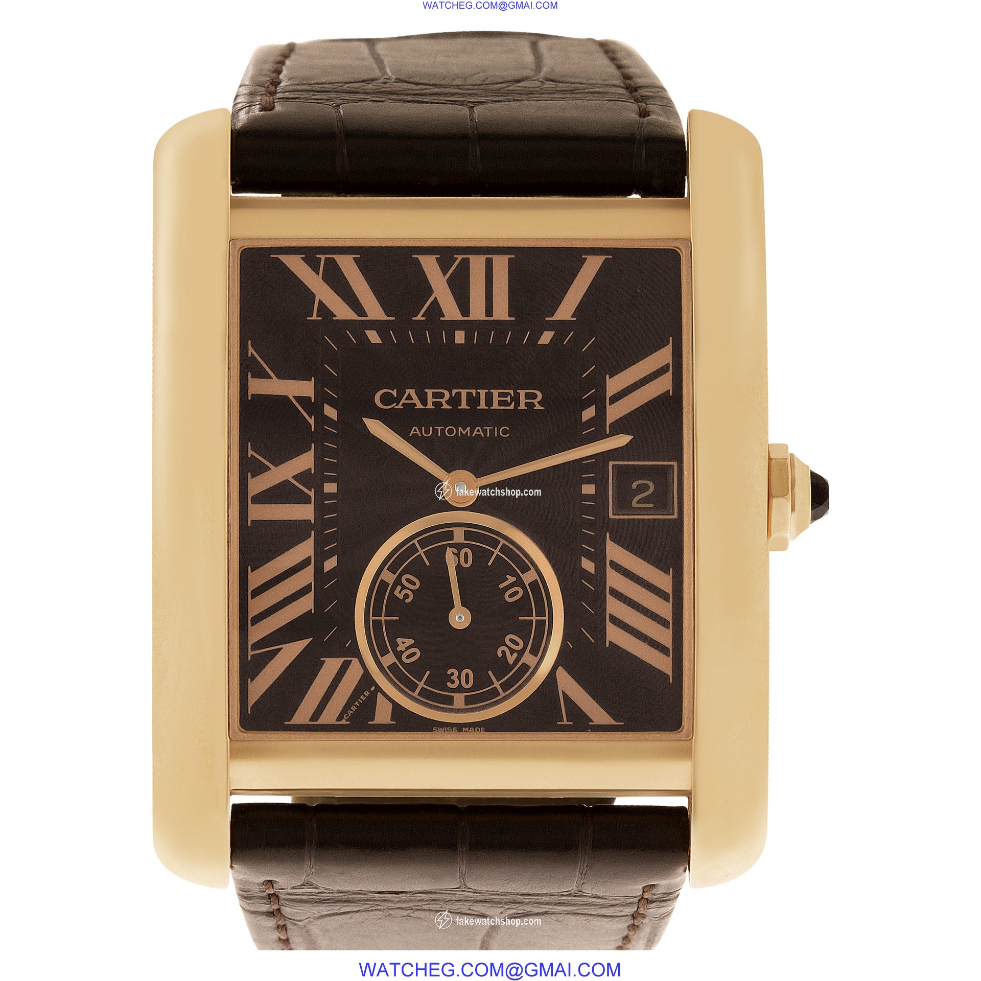Cartier W5330002 Tank MC Automatic Male 18k Pink Gold