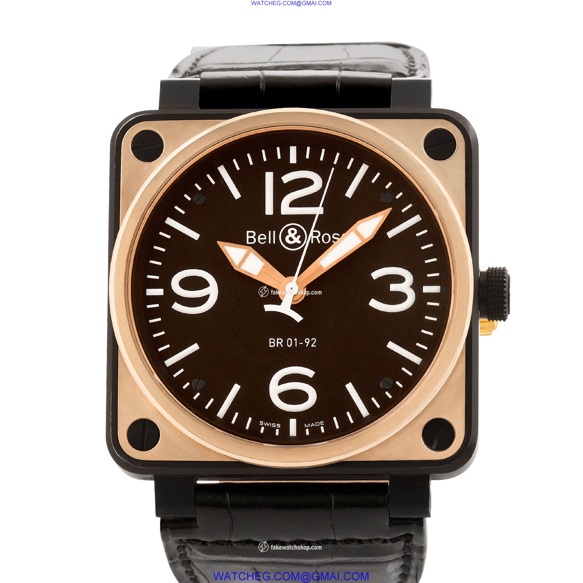 Bell & Ross BR01-92 Aviation Automatic Male 18K Rose gold & Carbon