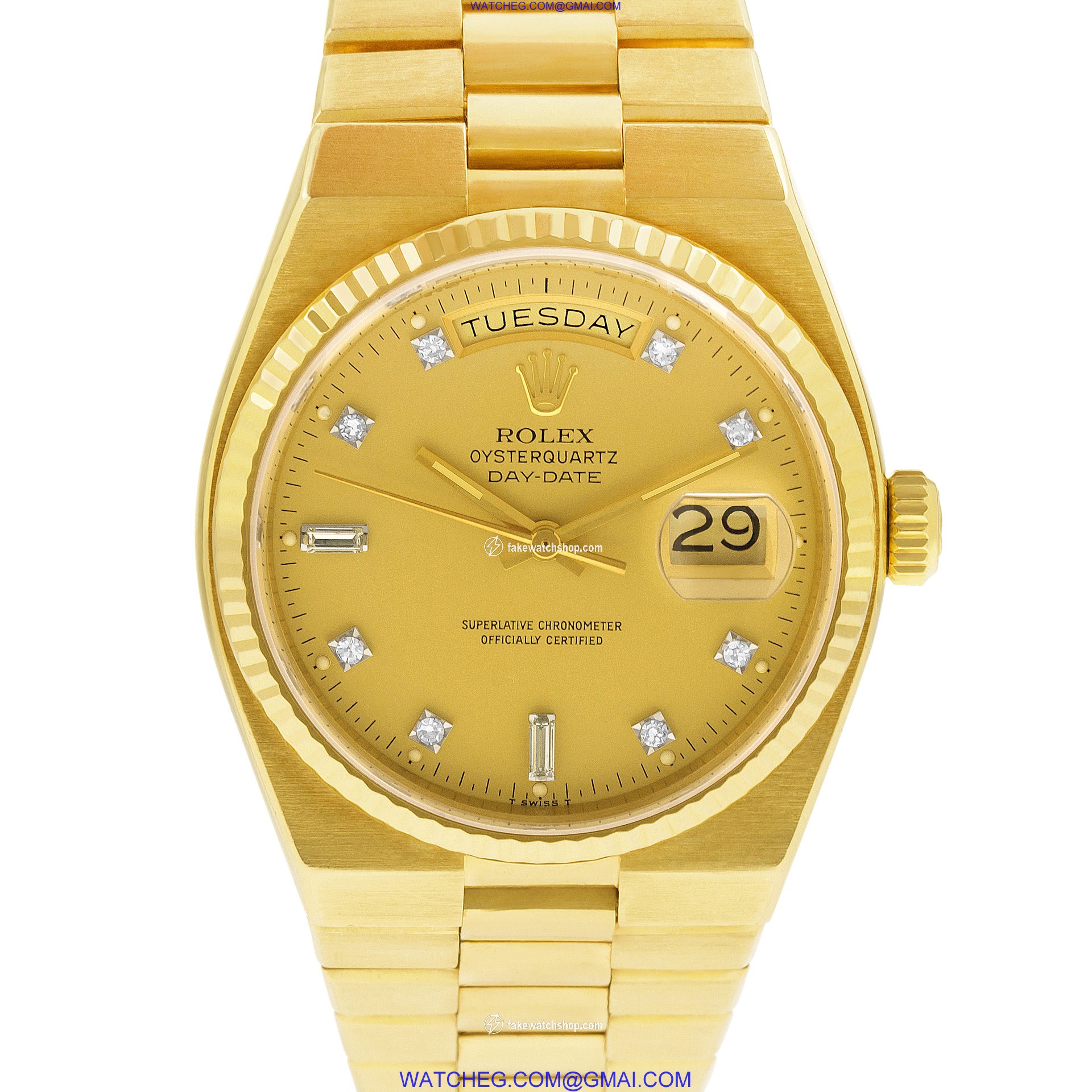 Rolex 19018 Day-Date Quartz Male 18k yellow gold