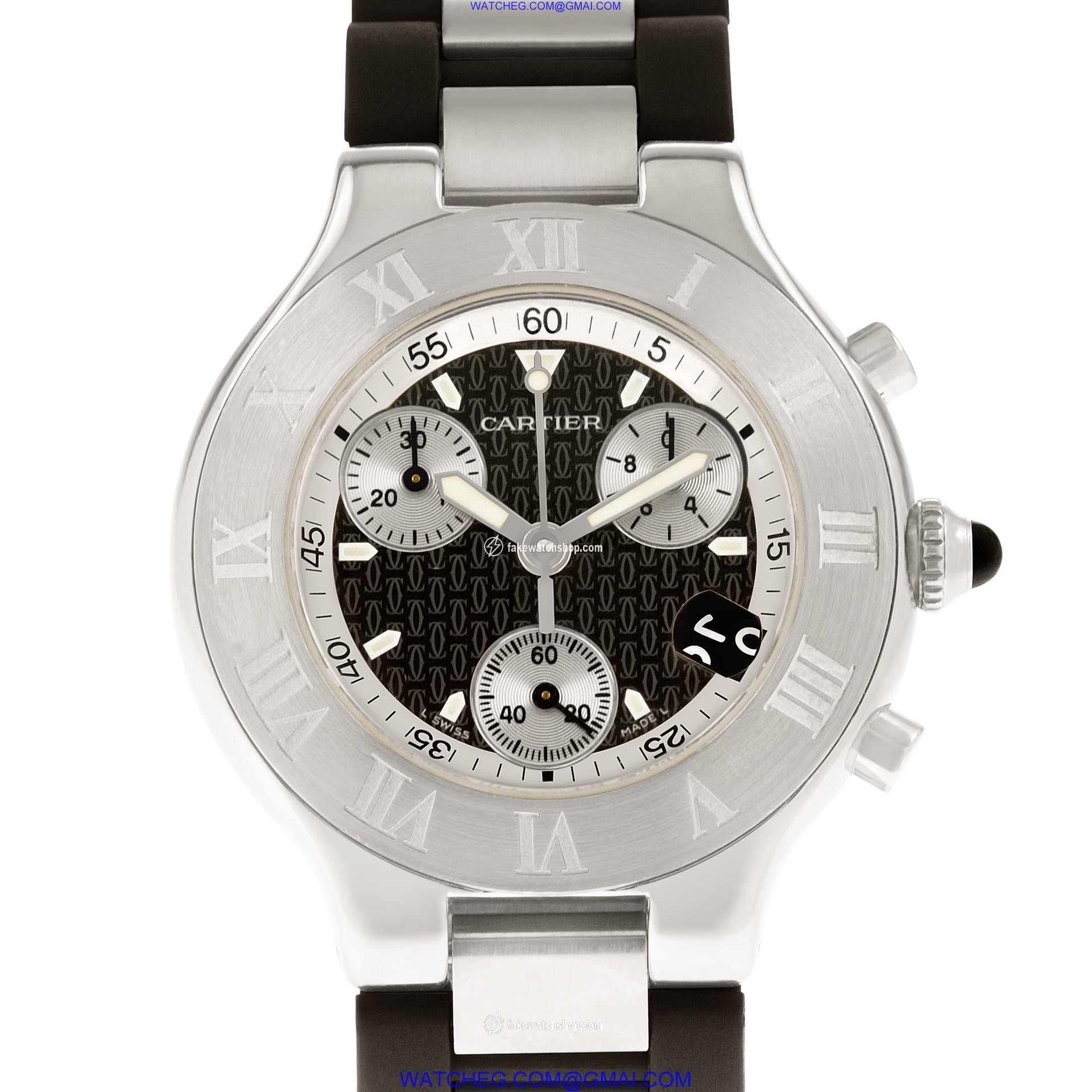 Cartier w510125u2 Chronoscaph 21 Quartz Unisex Stainless Steel