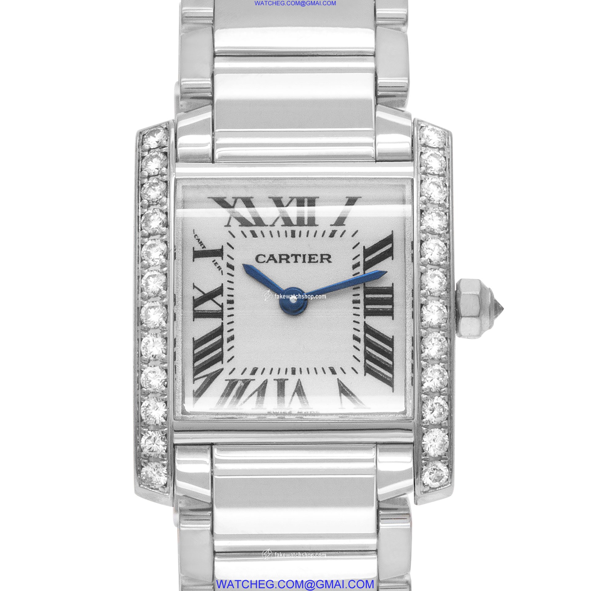 Cartier WE1002S3 Tank Francaise Quartz Female 18k White Gold
