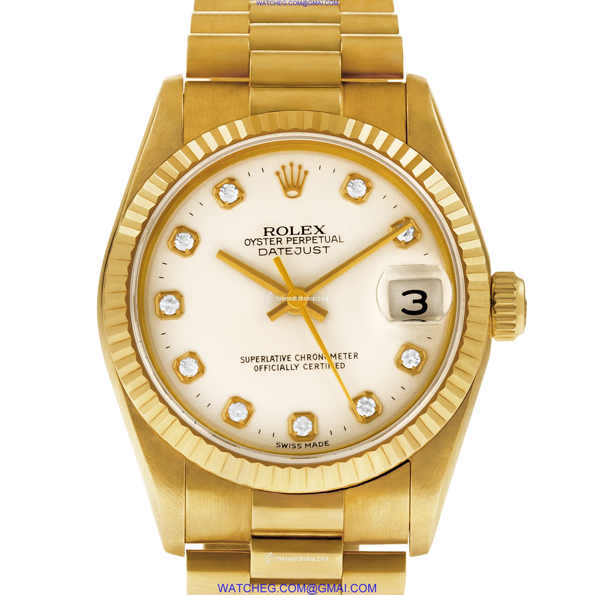 Rolex 68278 Datejust Automatic Unisex 18k yellow gold
