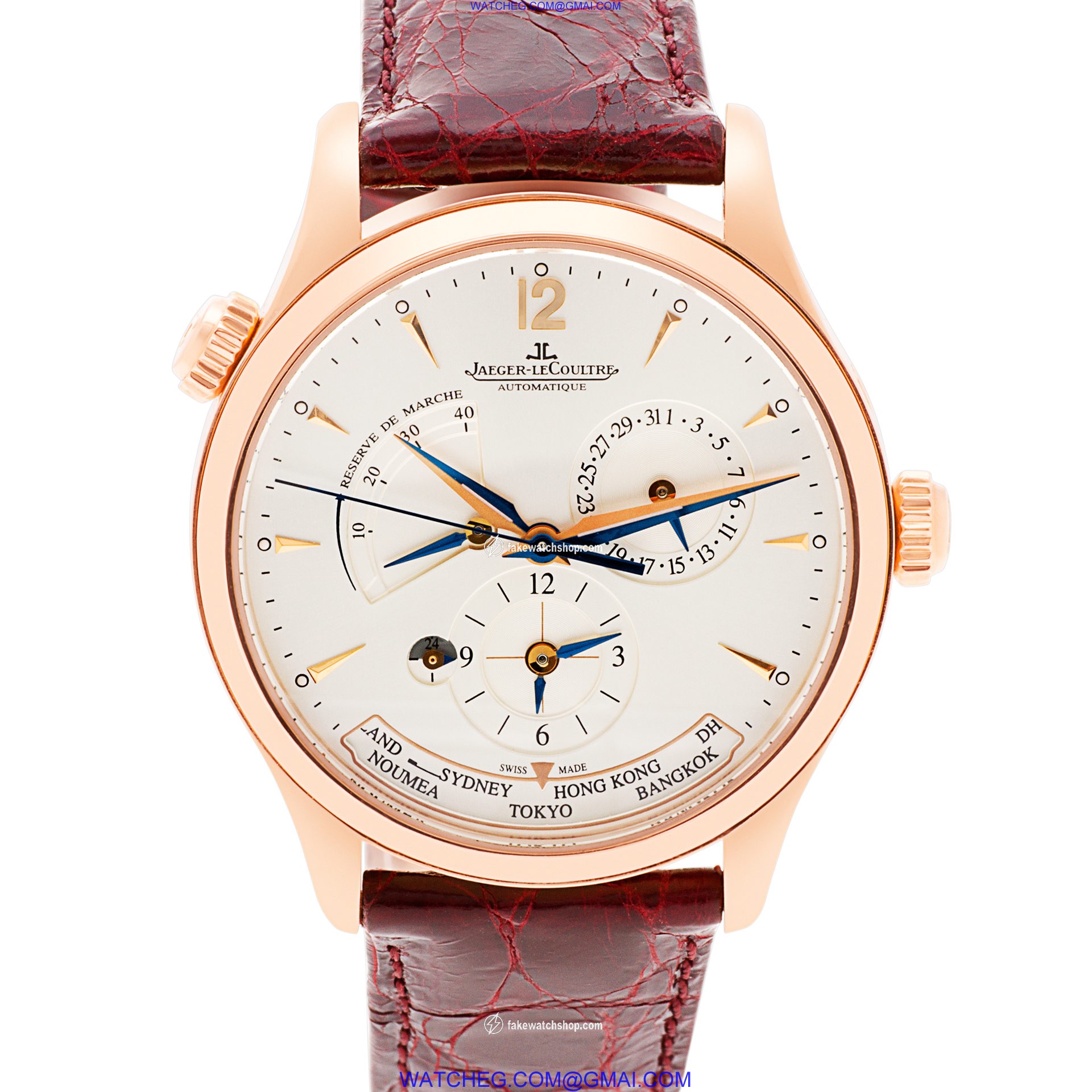 Jaeger LeCoultre 176.2.29.S Geographic Automatic Male 18k rose gold