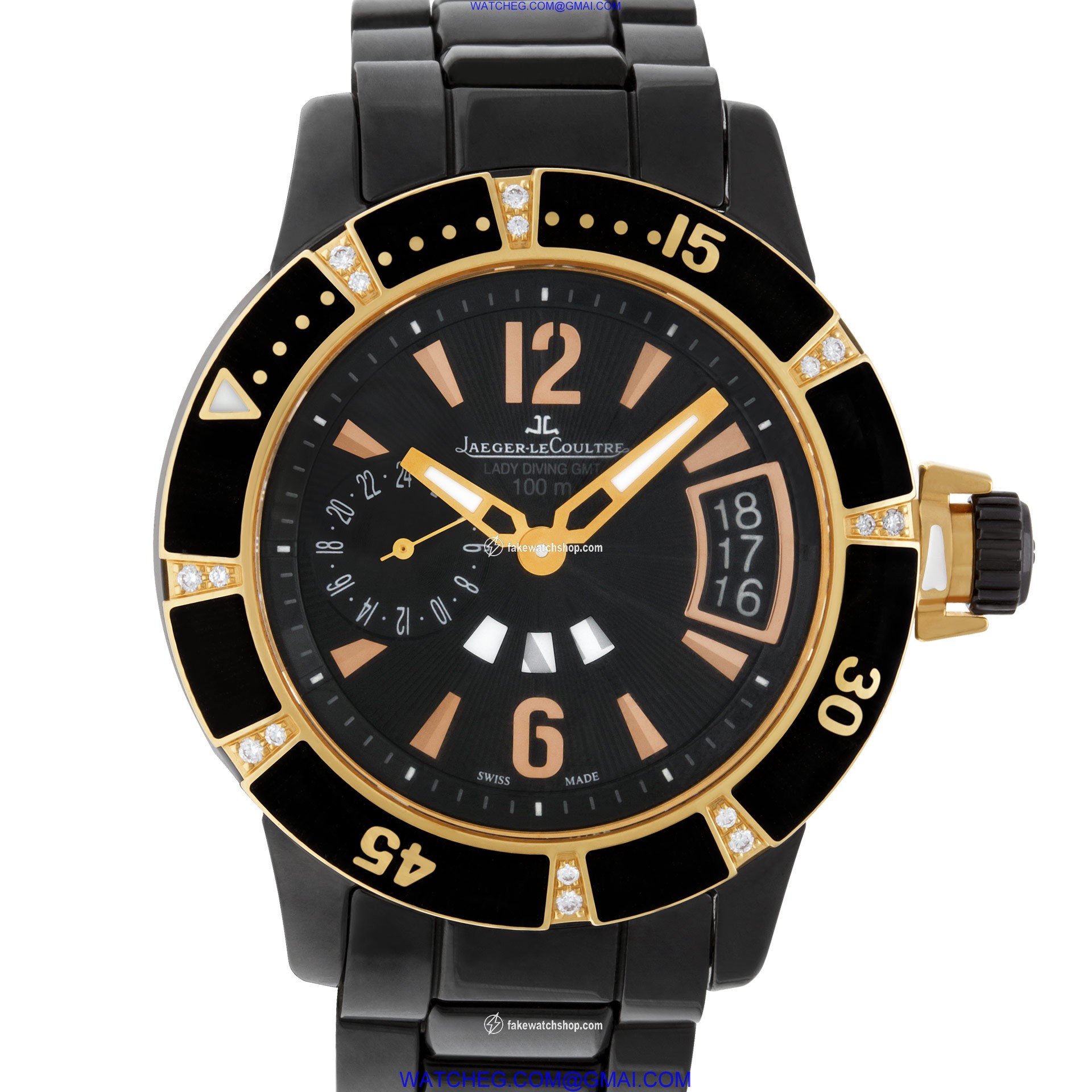 Jaeger LeCoultre Q189LC70 (161.L.61.S) Lady Diver Automatic Female 18k rose gold & ceramic