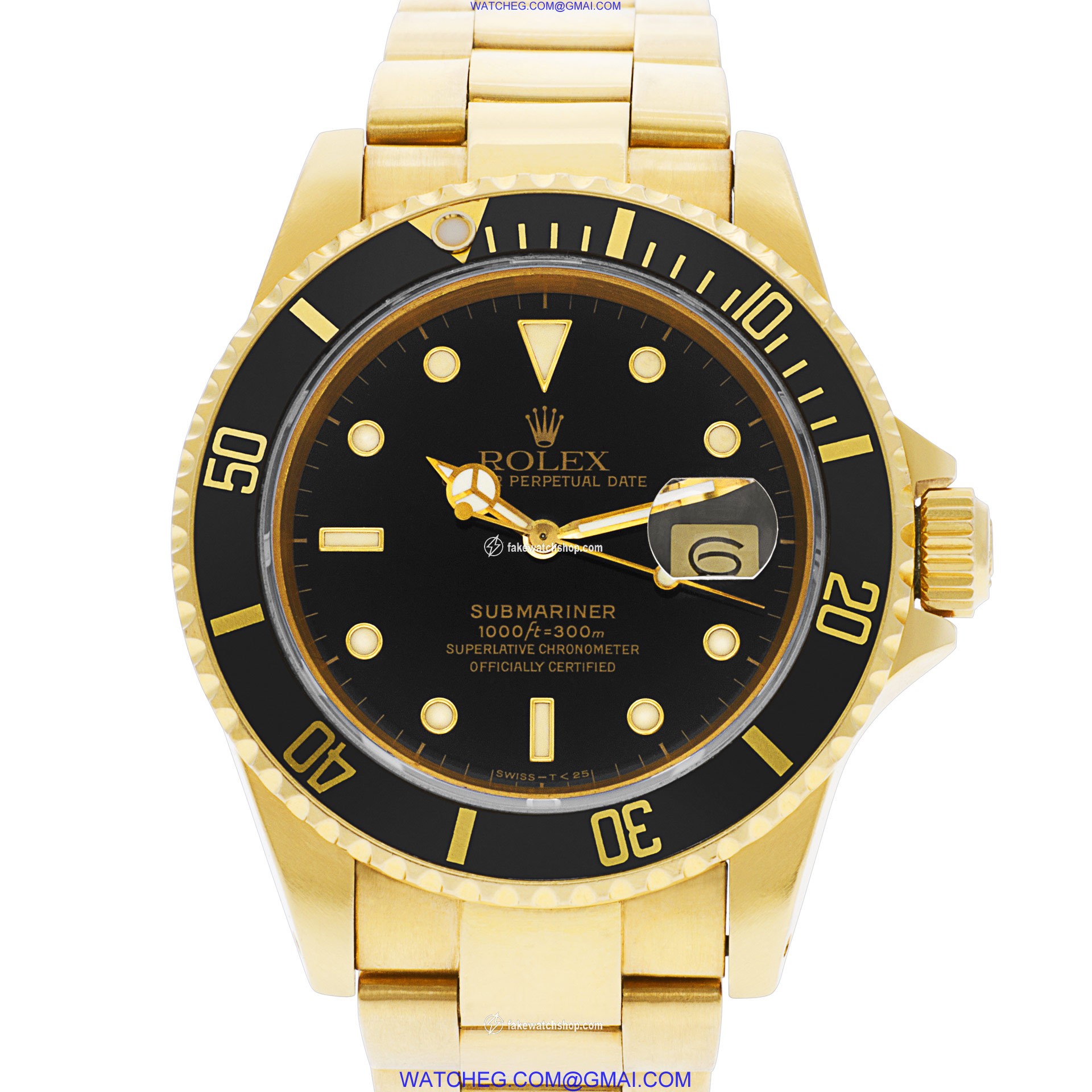 Rolex 16808 Submariner Automatic Male 18k Yellow Gold