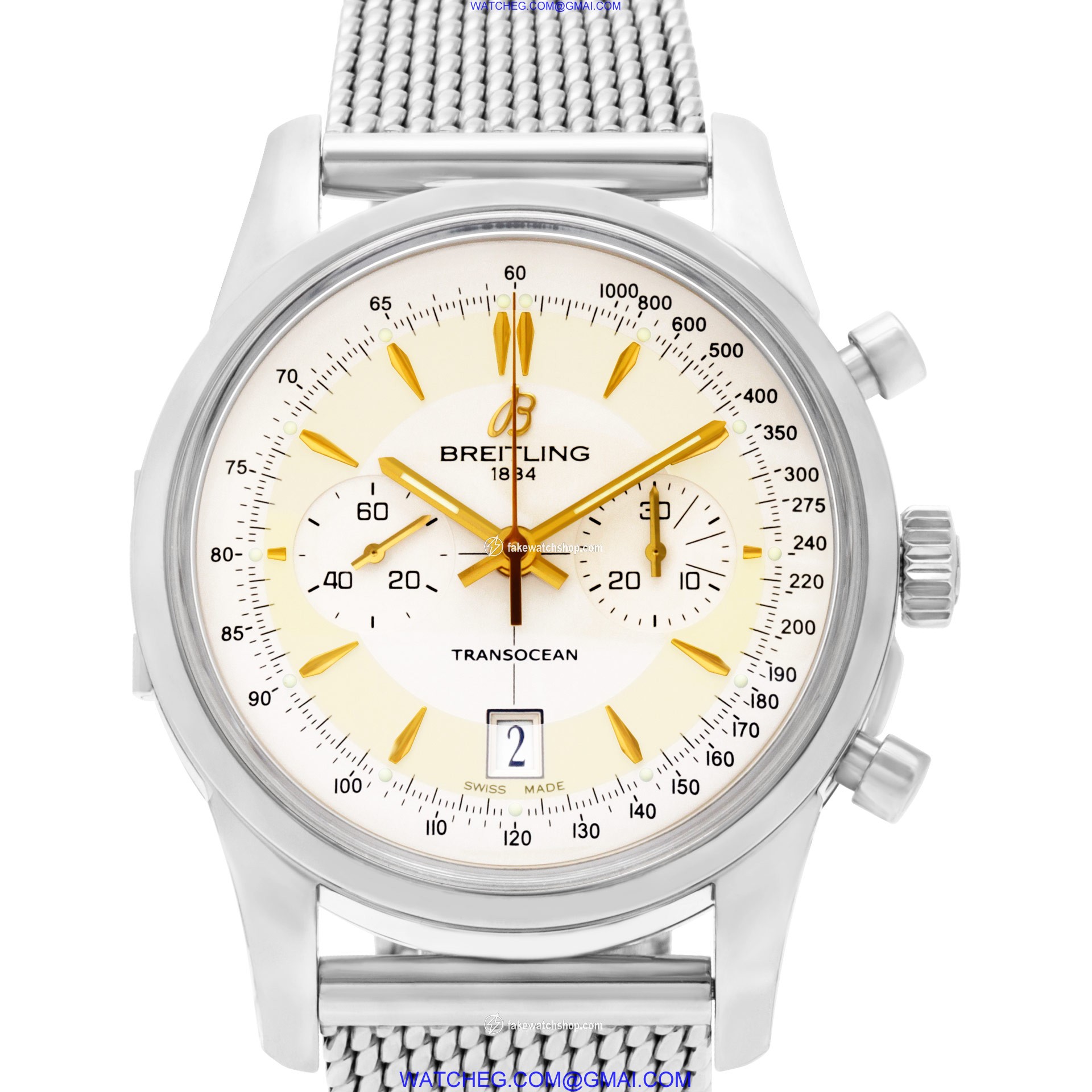 Breitling AB015412/G784-154A Transocean Chronograph Automatic Male Stainless Steel