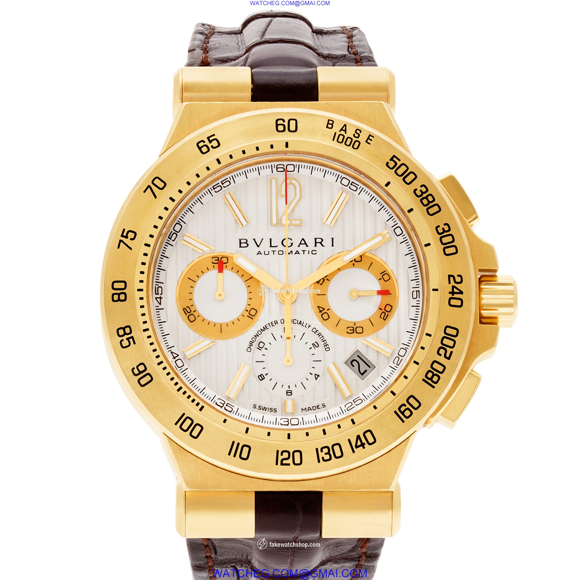 Bvlgari DP42GCH Diagono Professional Automatic Male 18k yellow gold
