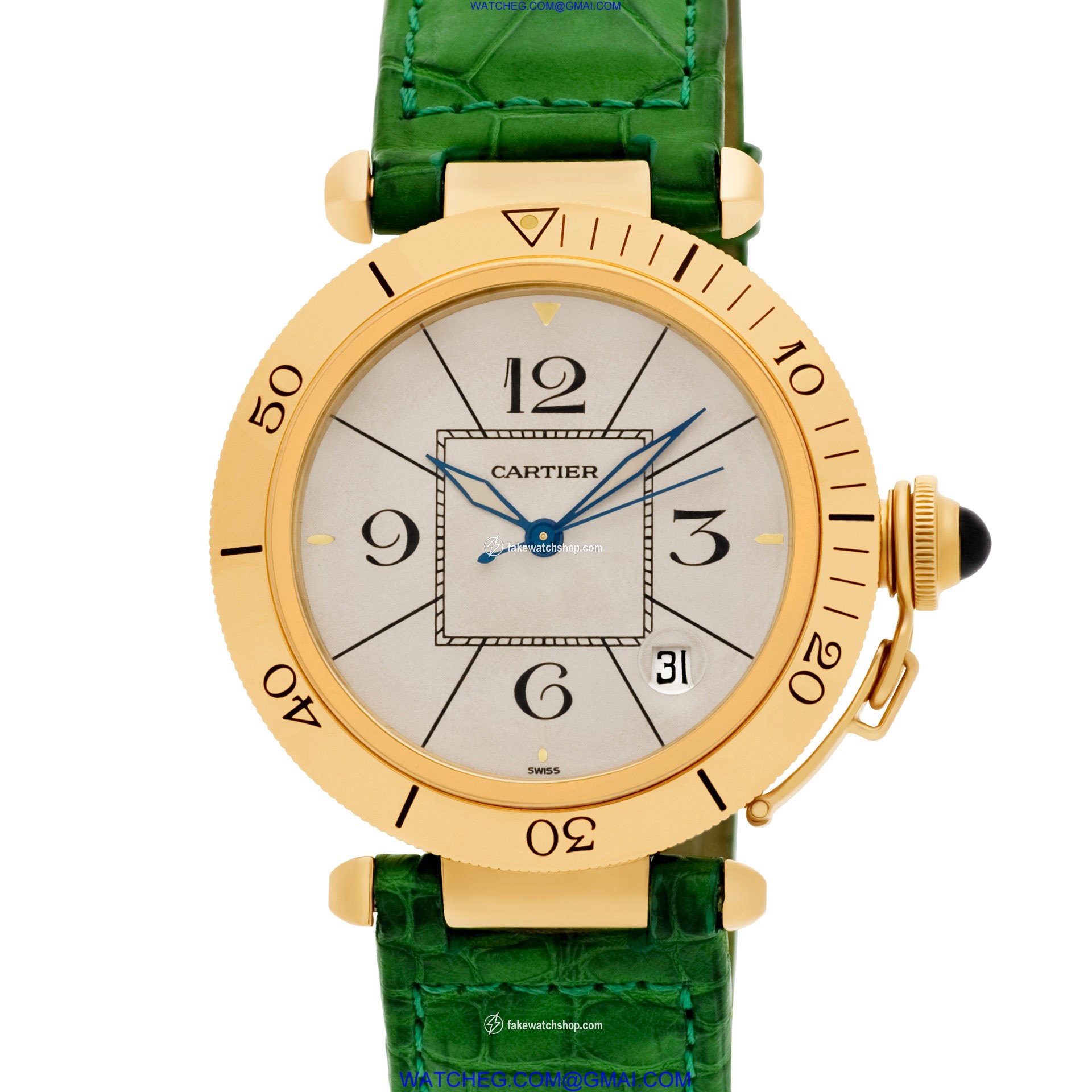 Cartier 1020 1 Pasha 38mm Automatic Female 18k yellow gold