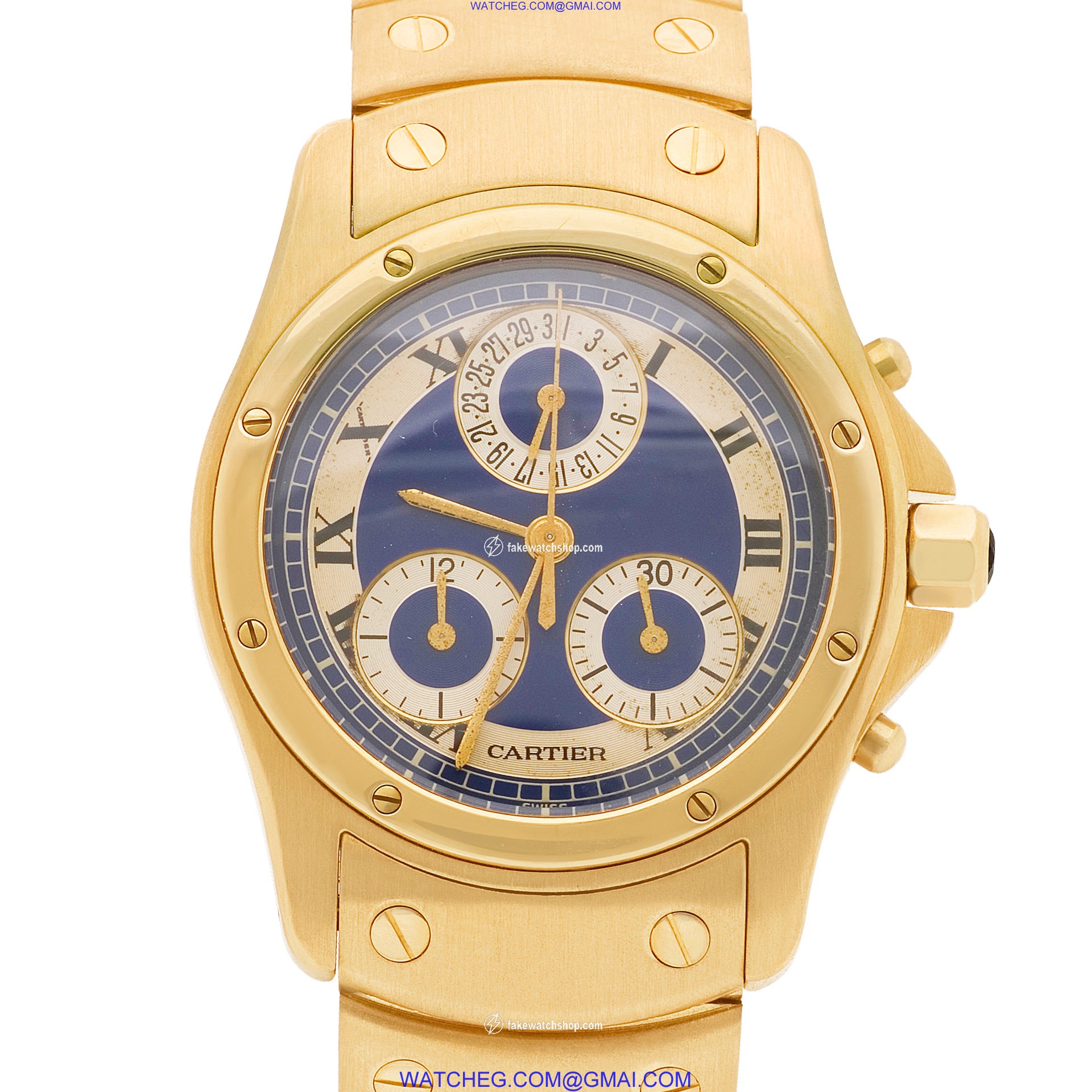 Cartier C4322 Santos Quartz Unisex 18k yellow gold
