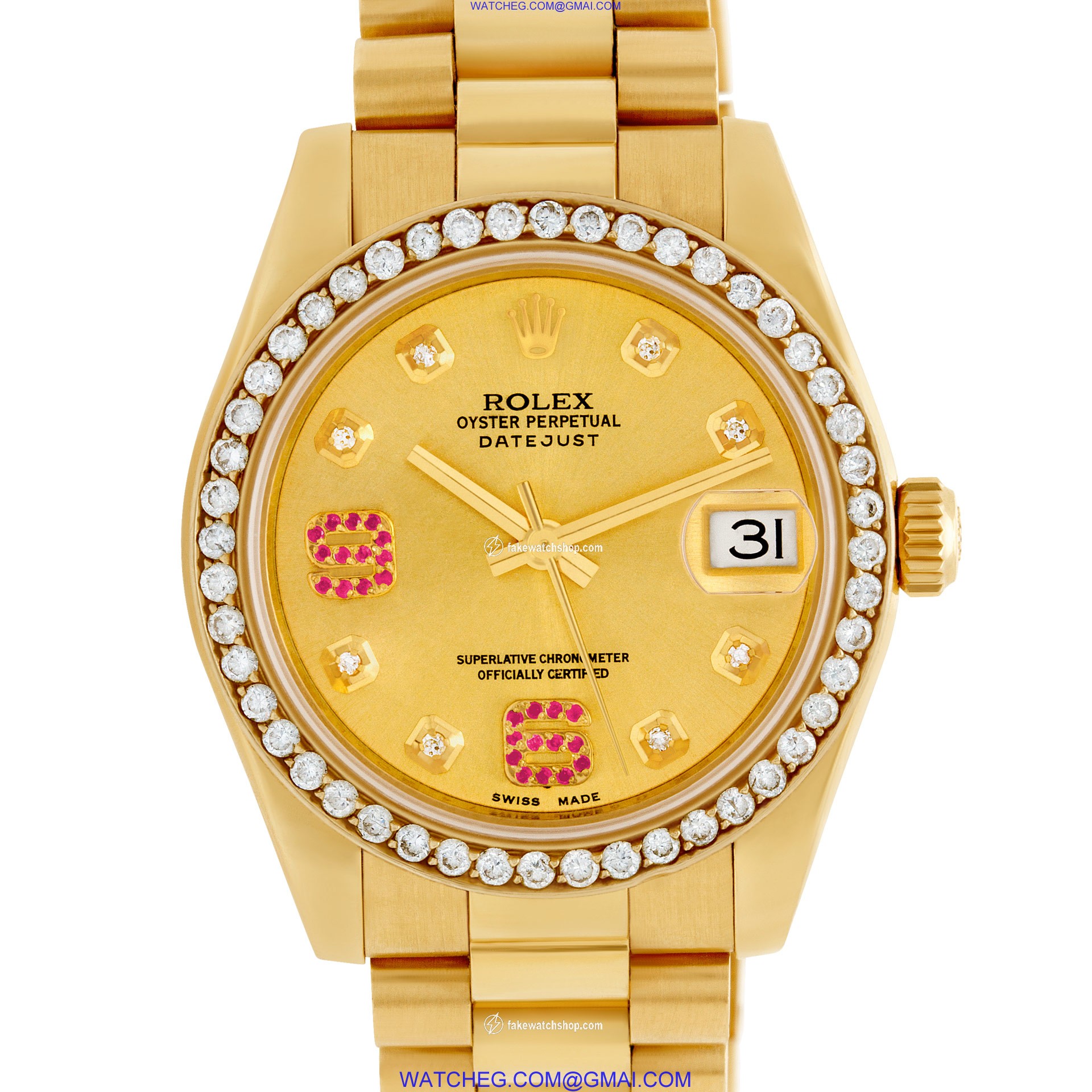 Rolex 178278 Datejust Automatic Unisex 18k yellow gold