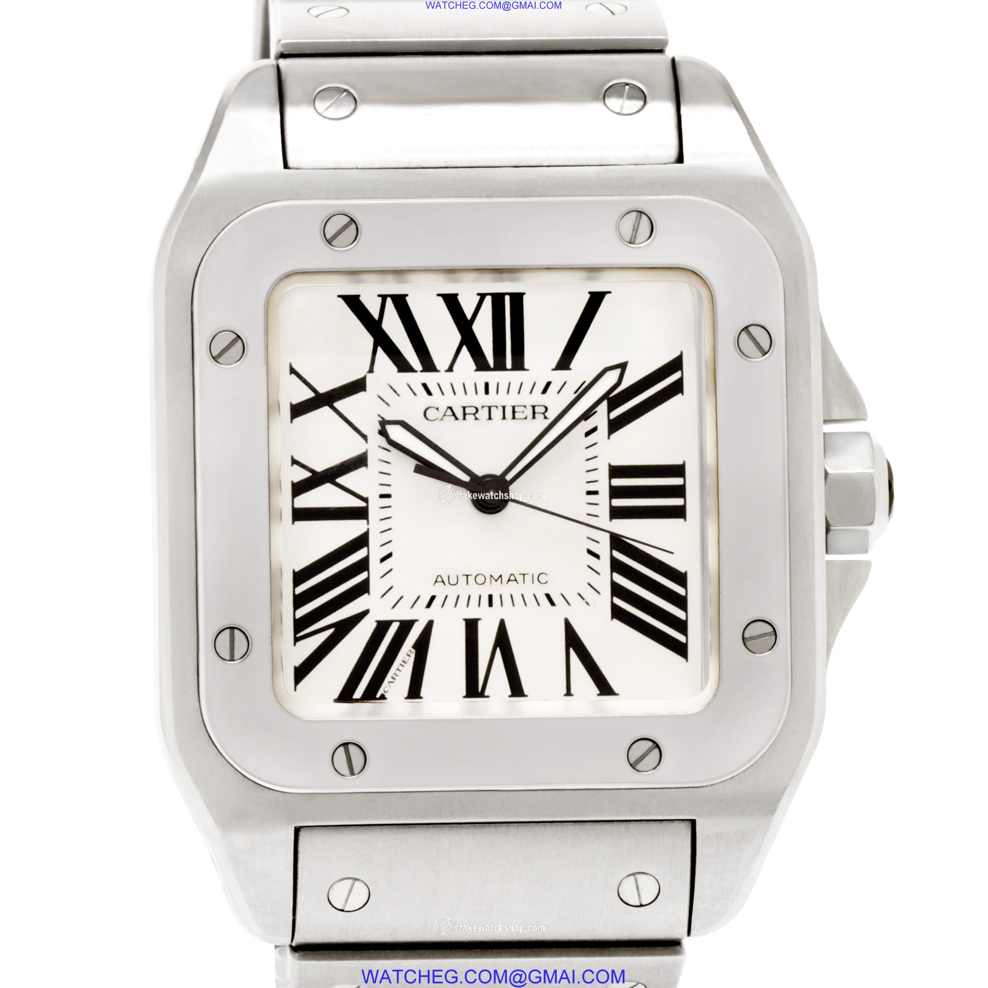 Cartier w200737g Santos 100 Automatic Male Stainless Steel
