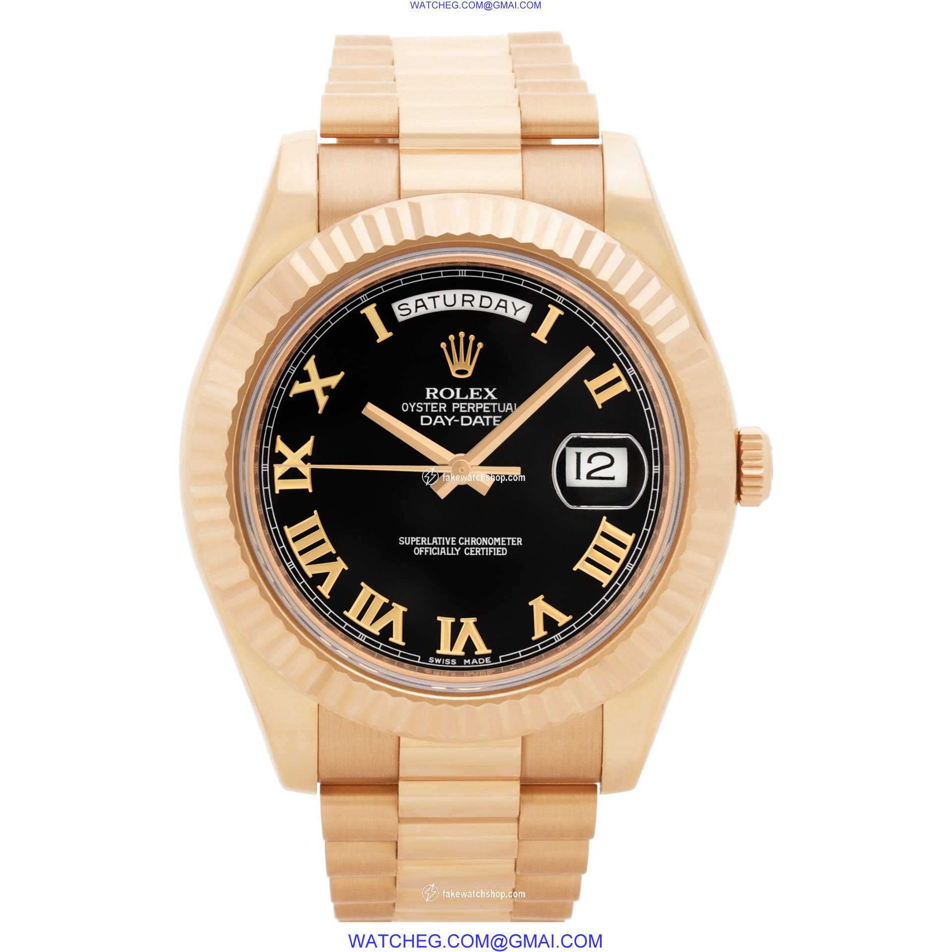 Rolex 218235 Day-Date II Automatic Male 18k rose gold