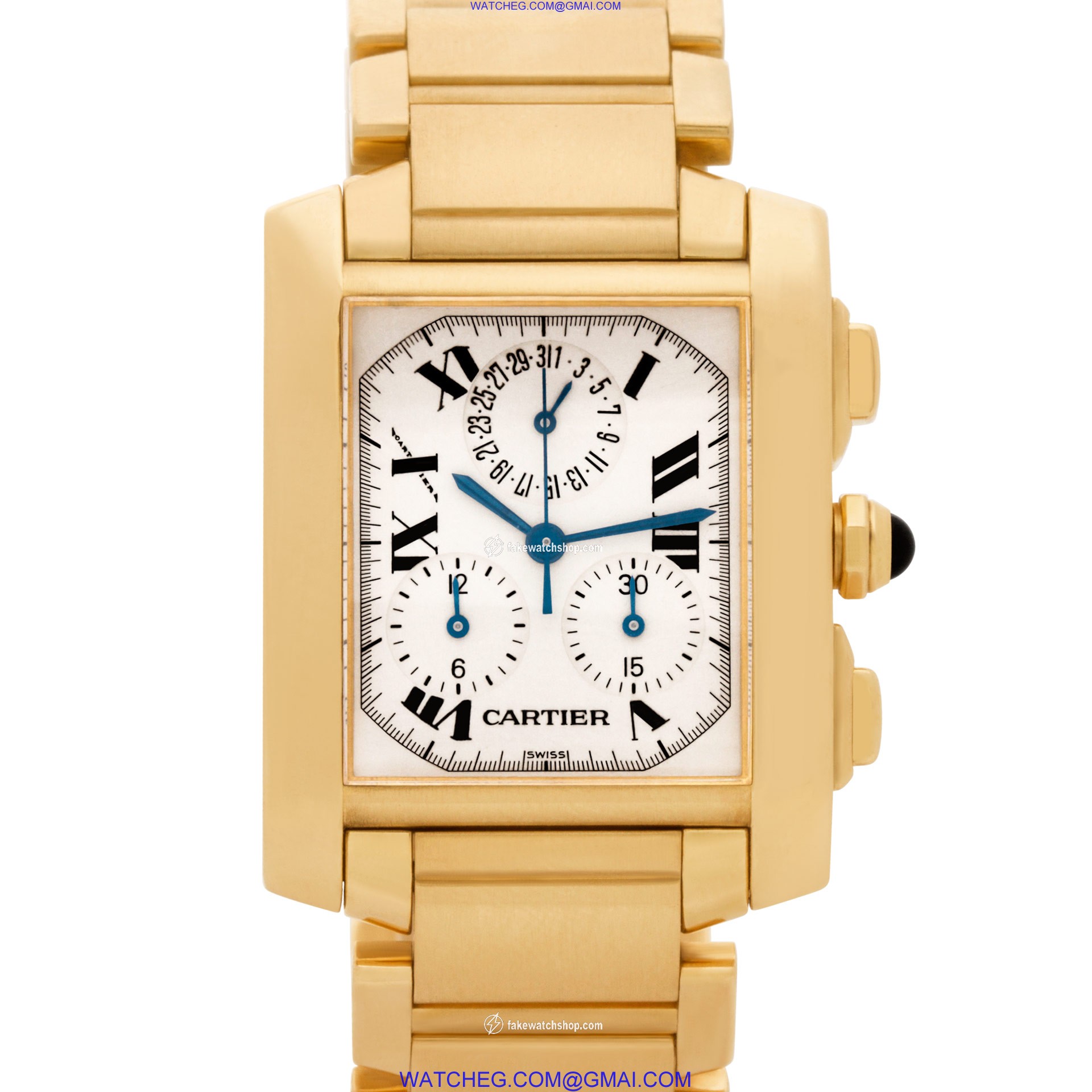 Cartier W50005R2 Tank Francaise Quartz Male 18k yellow gold