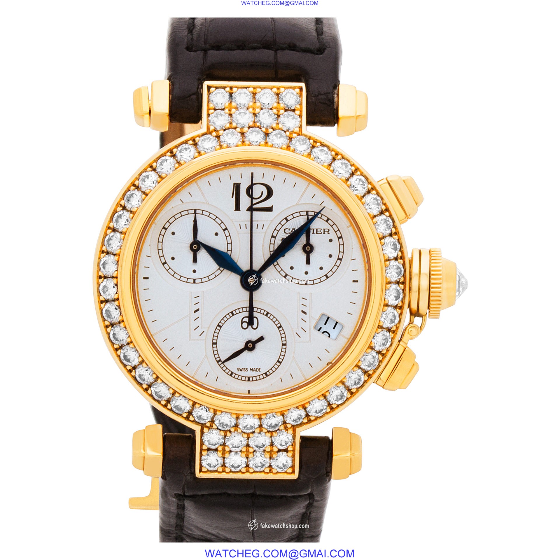 Cartier Cartier 2268 Pasha Chronograph Quartz Female 18k Yellow Gold