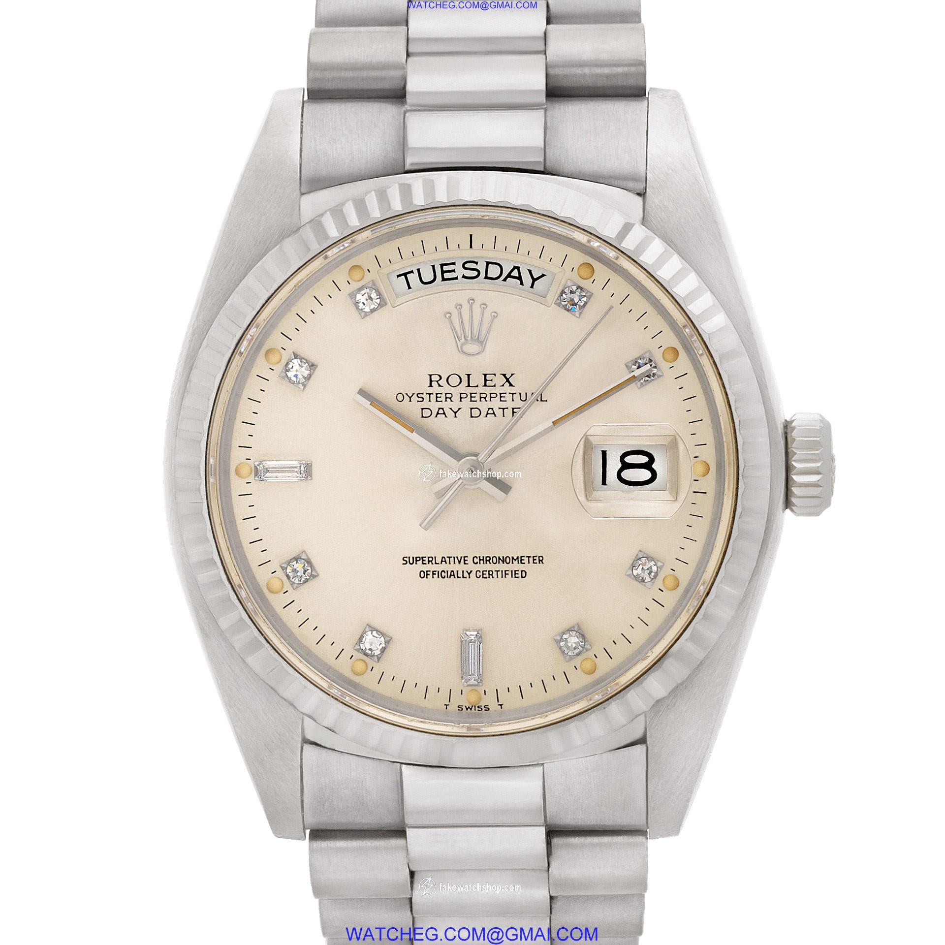 Rolex 18039 Day-Date Automatic Male 18k White Gold