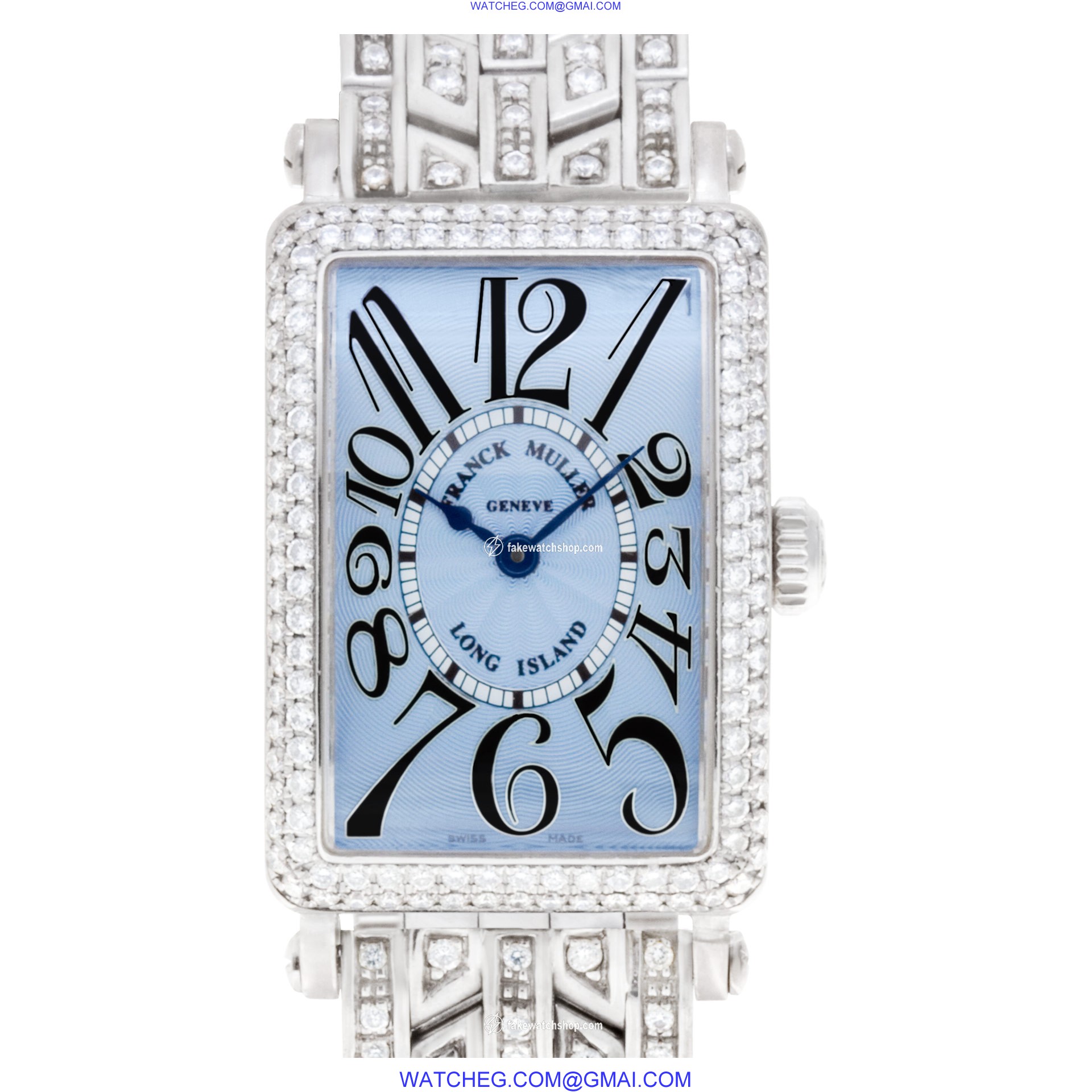 Franck Muller 900 QZ D Long Island Quartz Female 18k White Gold
