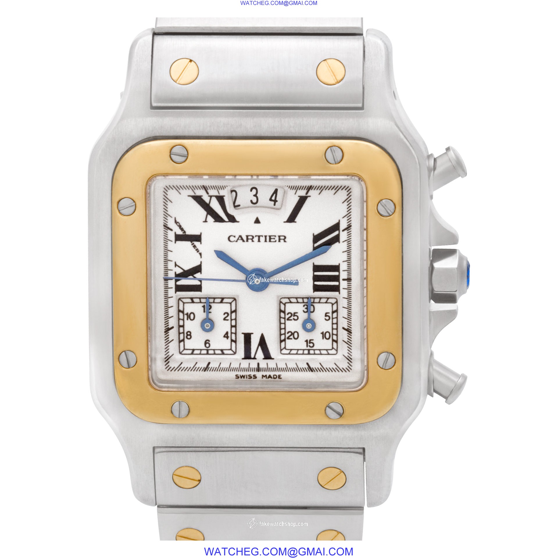Cartier 2425 Santos Quartz Male Stainless Steel