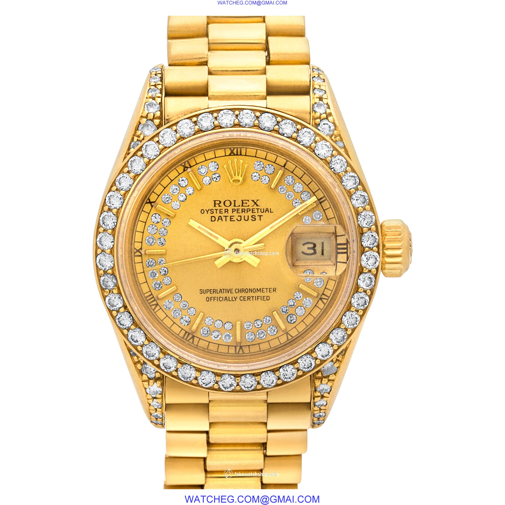 Rolex 69188 Datejust Automatic Female 18k yellow gold