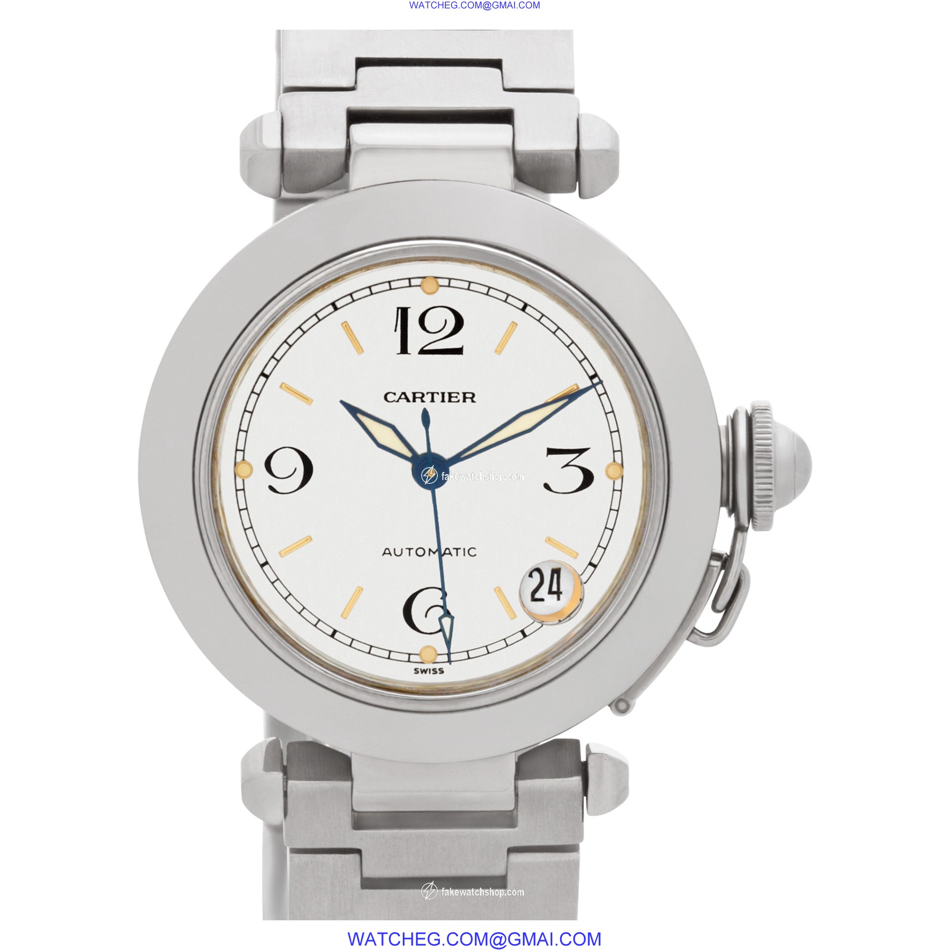 Cartier 2324 Pasha C Automatic Male Stainless Steel