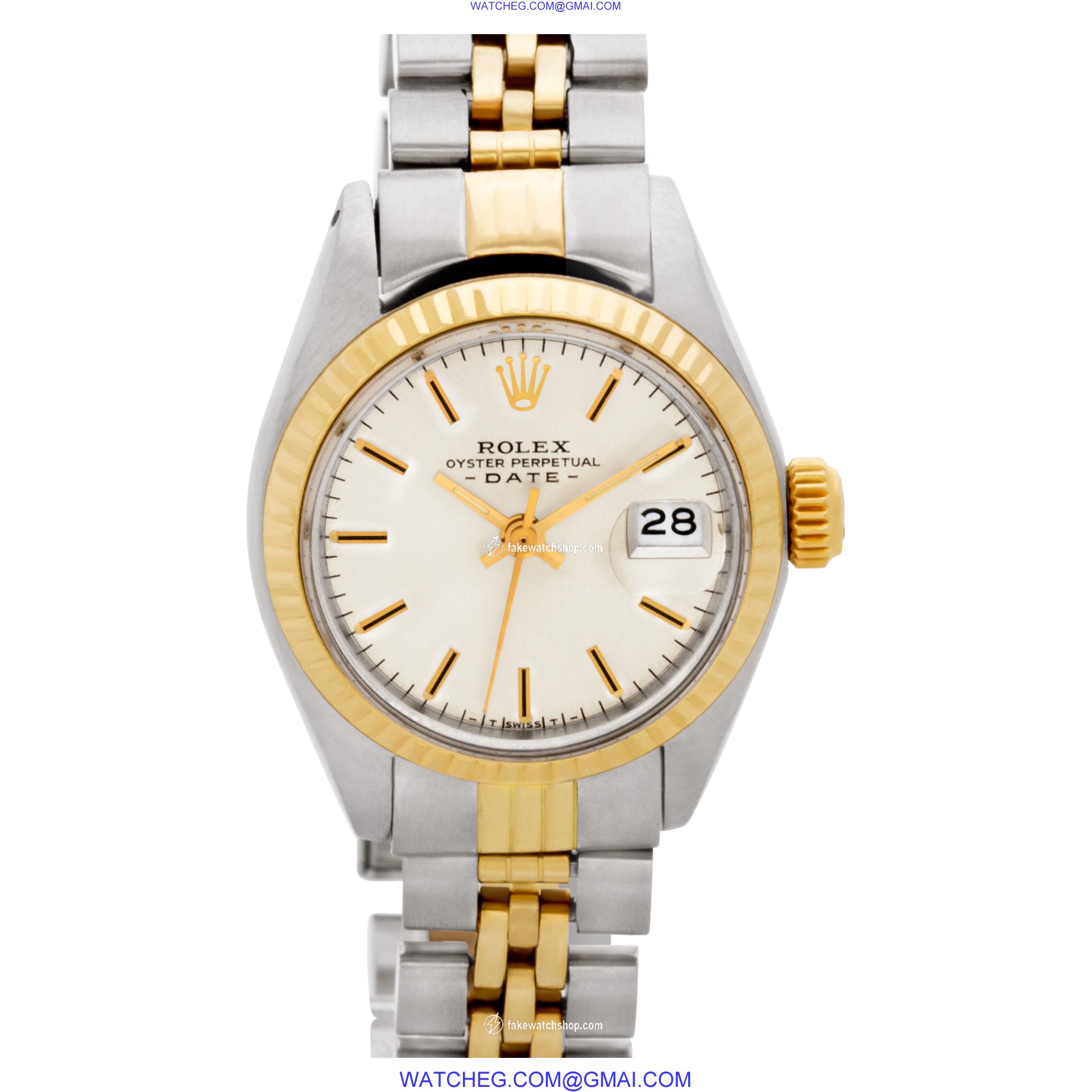 Rolex 6917/3 Date Automatic Female 14k gold & Stainless Steel