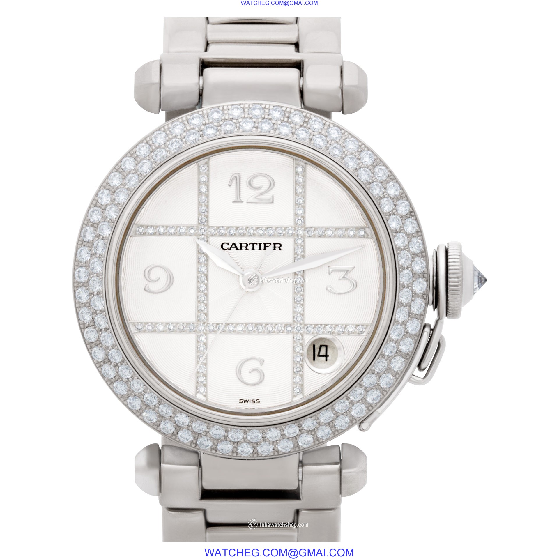 Cartier 2308 Pasha Automatic Female 18k White Gold
