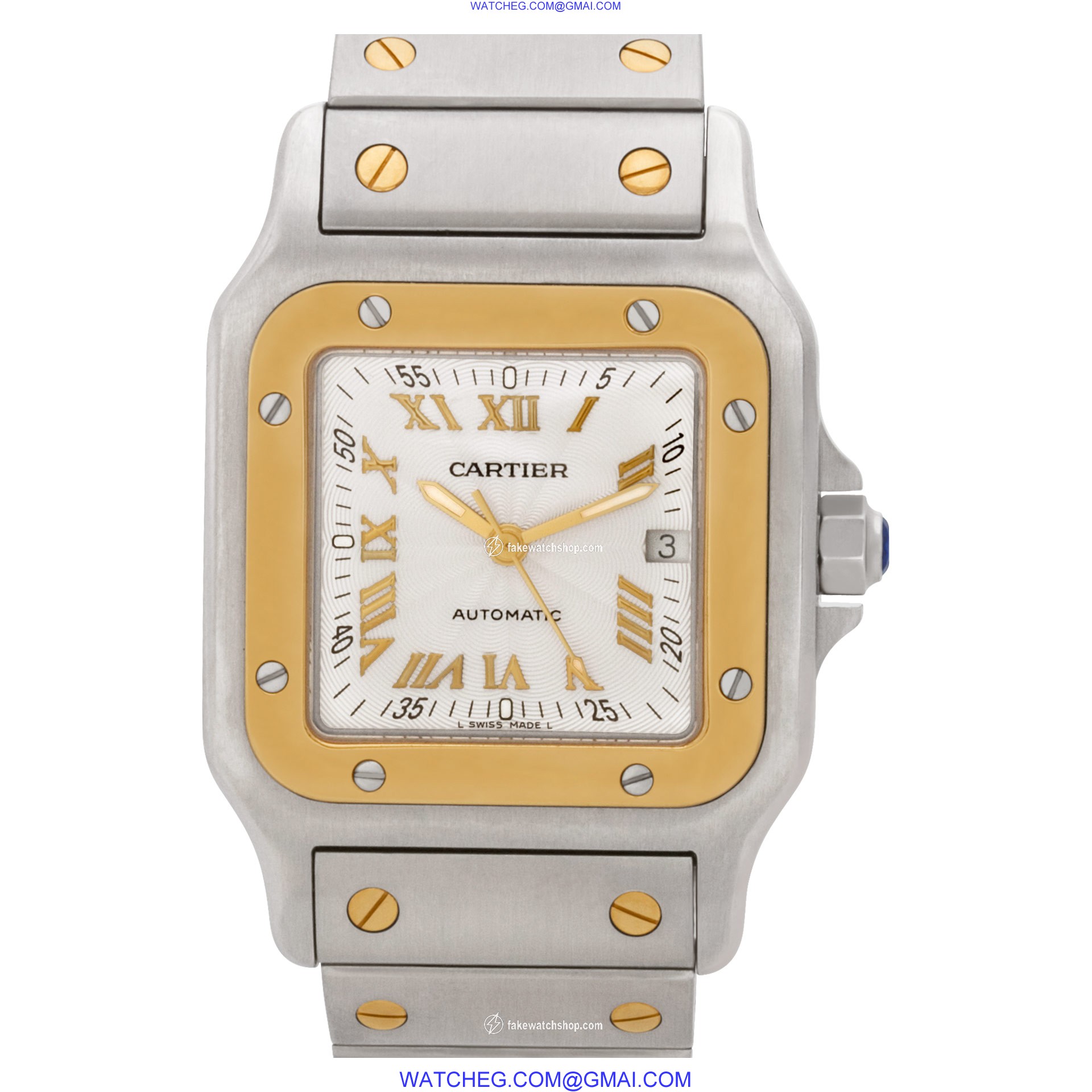 Cartier 2319 Santos Automatic Unisex 18k gold & Stainless Steel