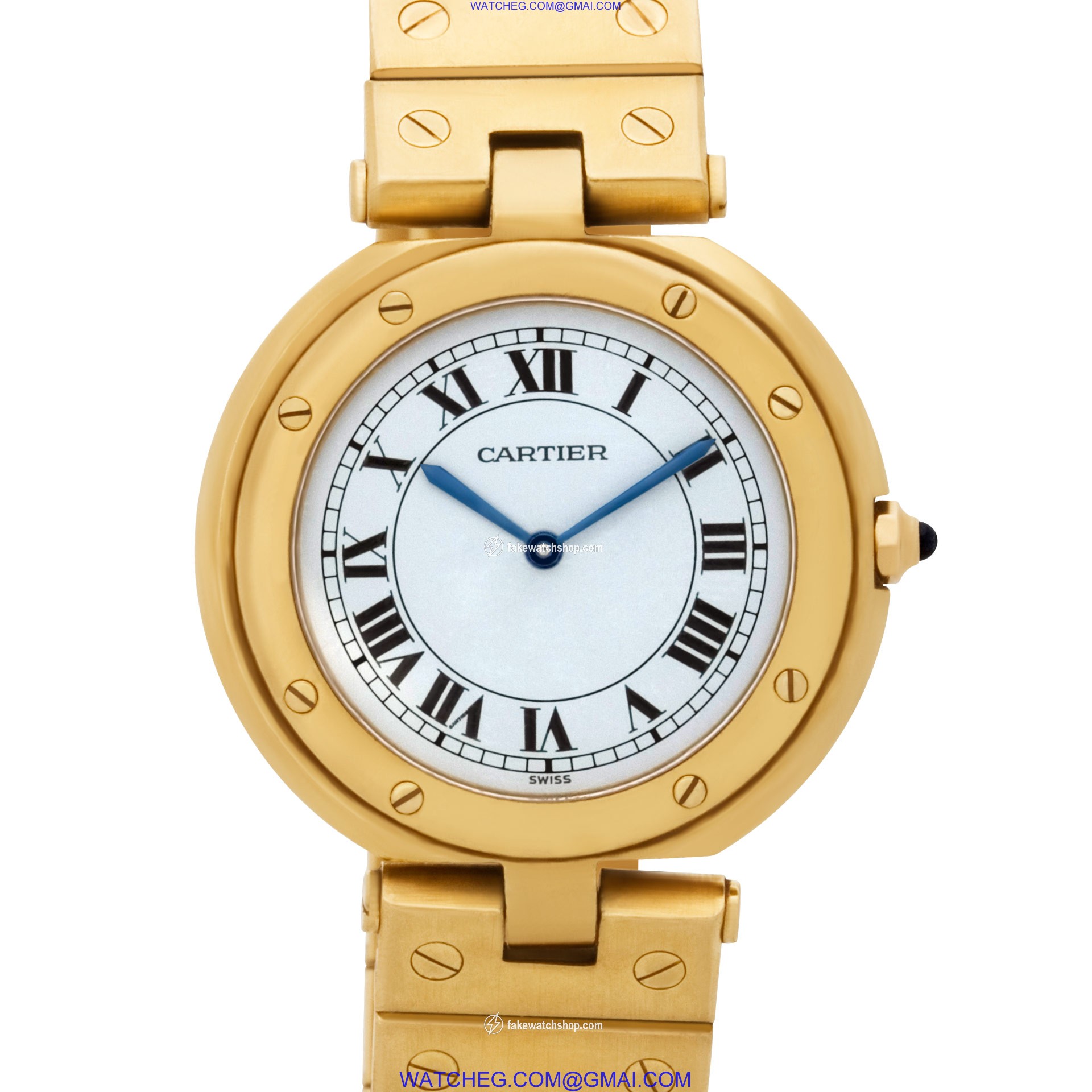 Cartier W3315 Santos Quartz Female 18k yellow gold