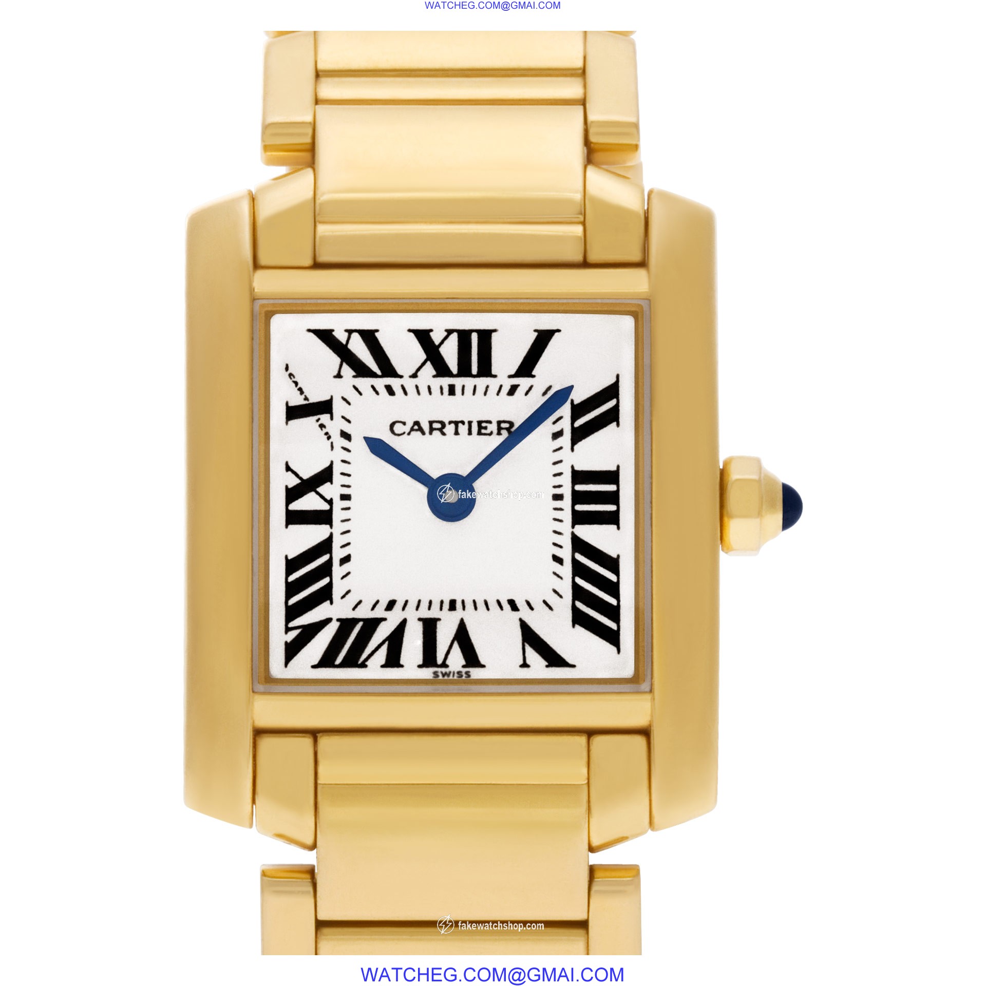 Cartier W50002N2 Tank Francaise Quartz Female 18k Yellow Gold