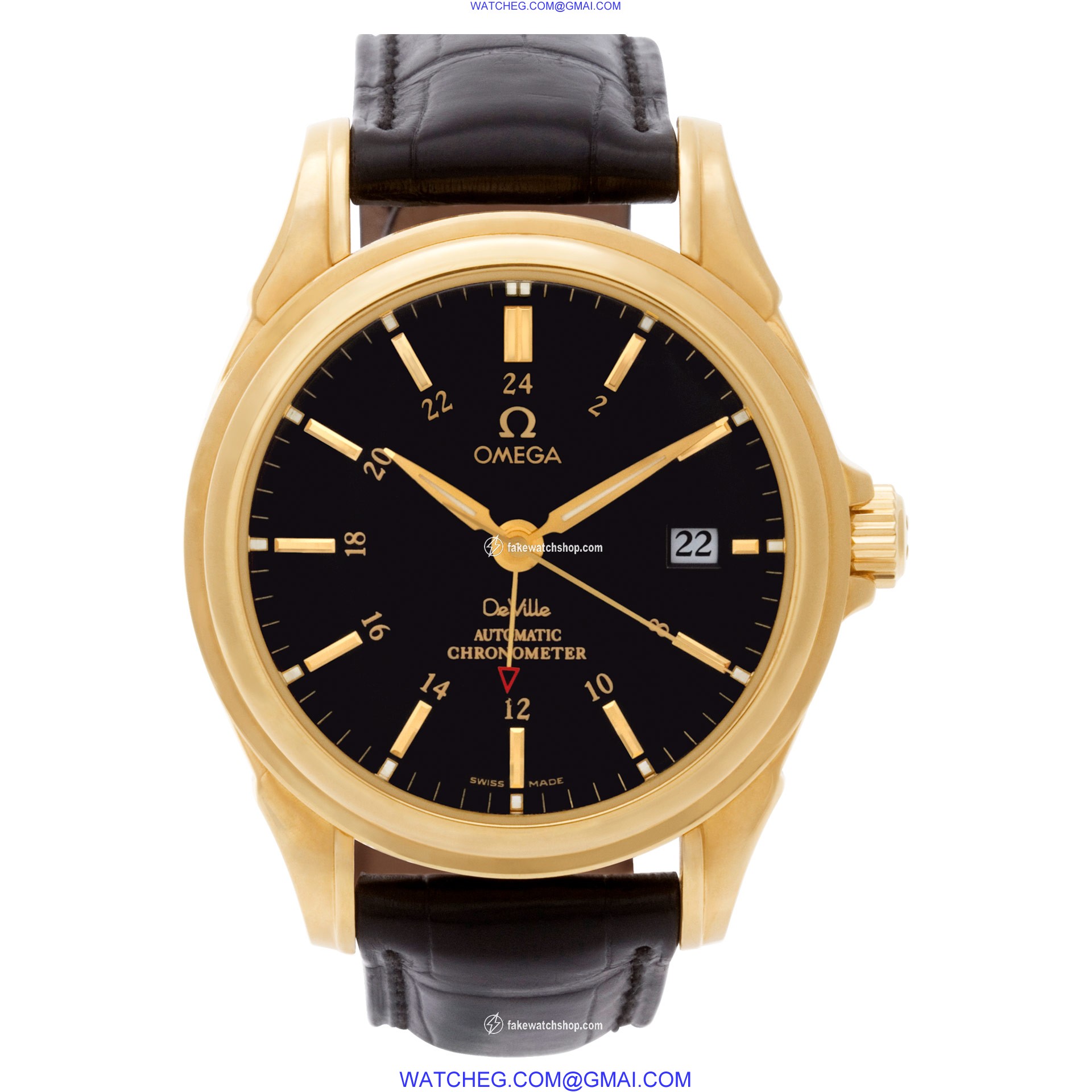Omega 46338000 De Ville Automatic Male 18k Yellow Gold