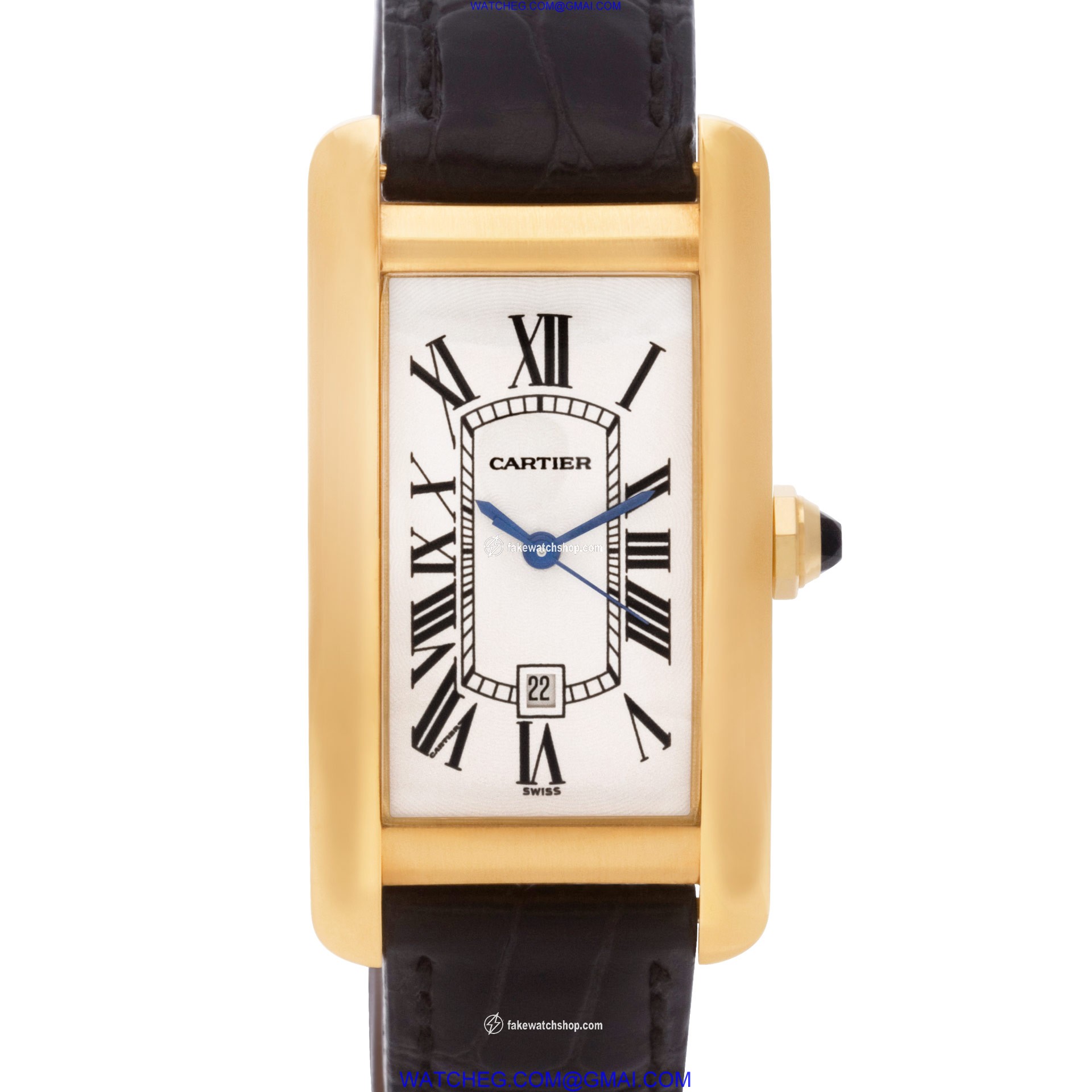 Cartier 1725 Tank Americaine Automatic Male 18k yellow gold