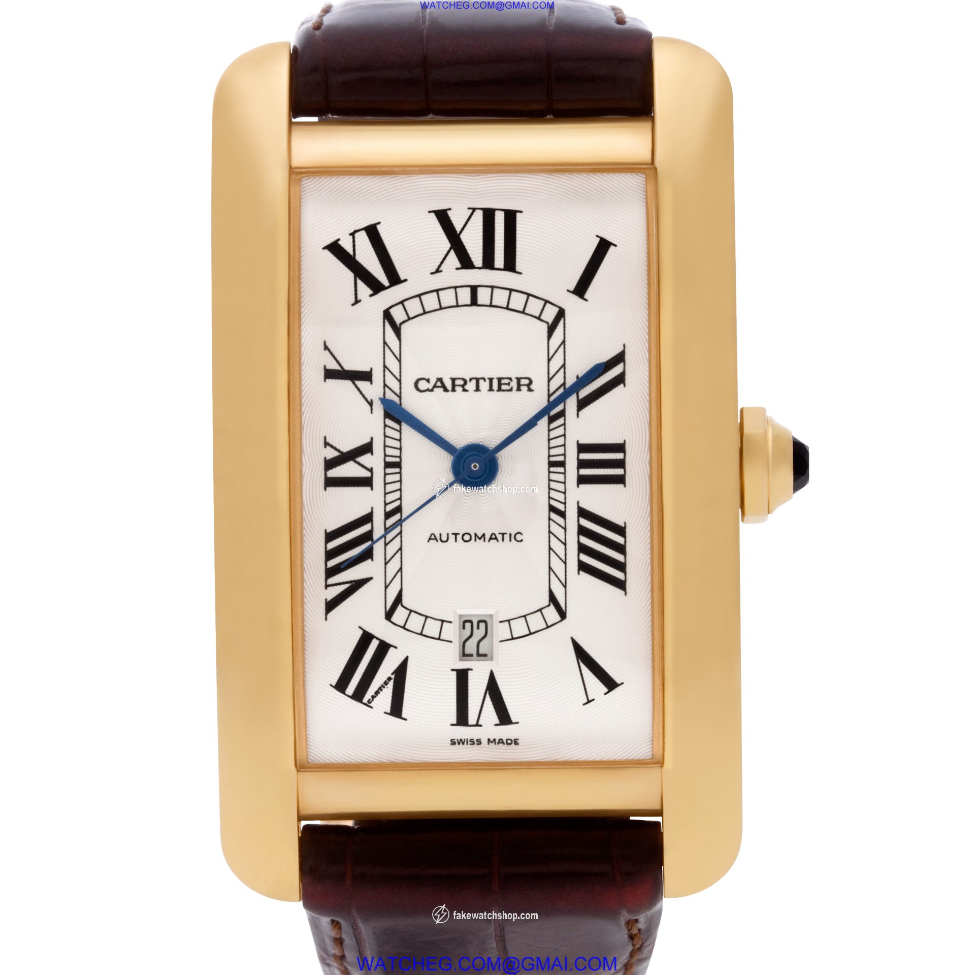 Cartier W2609856 Tank American Automatic Male 18k rose gold