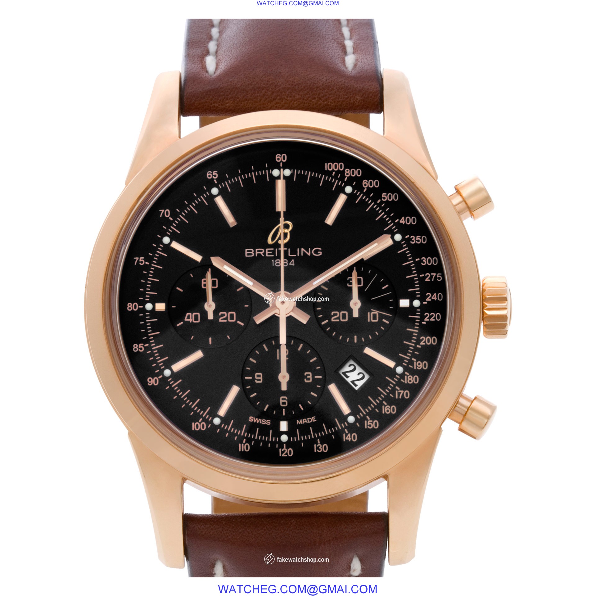Breitling RB0152 Transocean Chronograph Automatic Male 18k rose gold