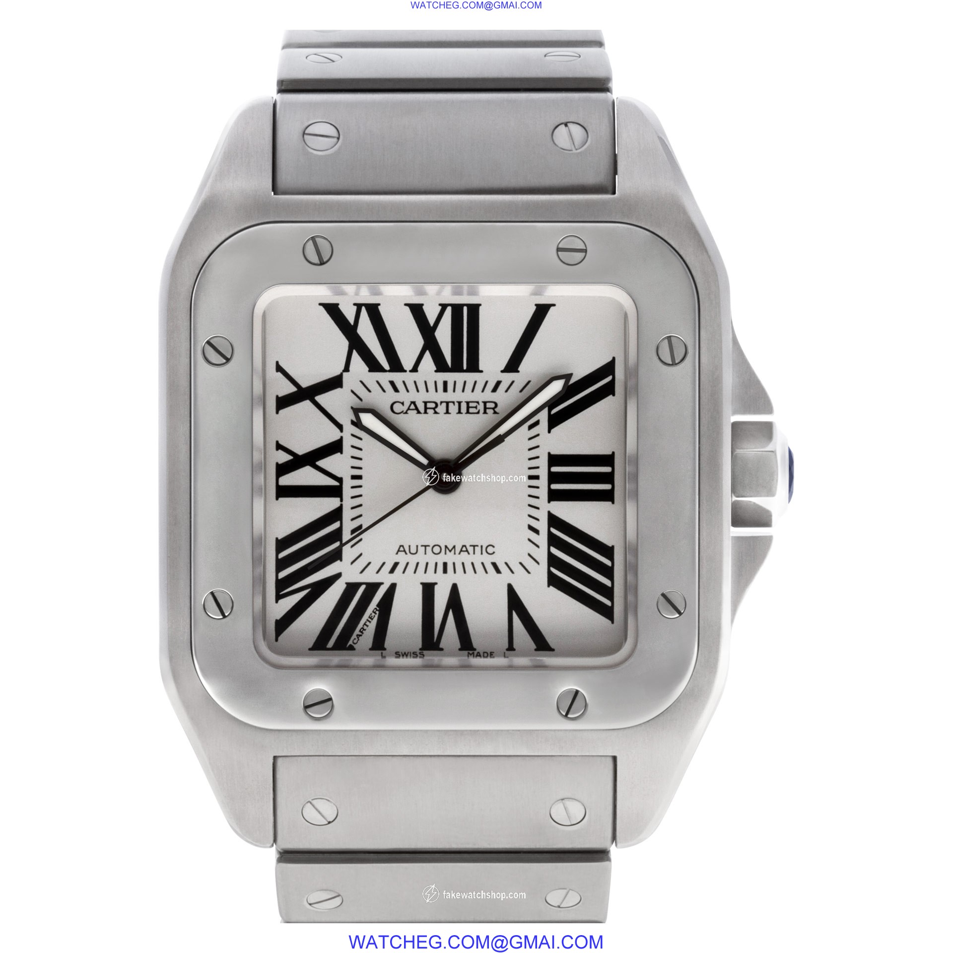 Cartier W200737G Santos 100 Automatic Unisex Stainless Steel
