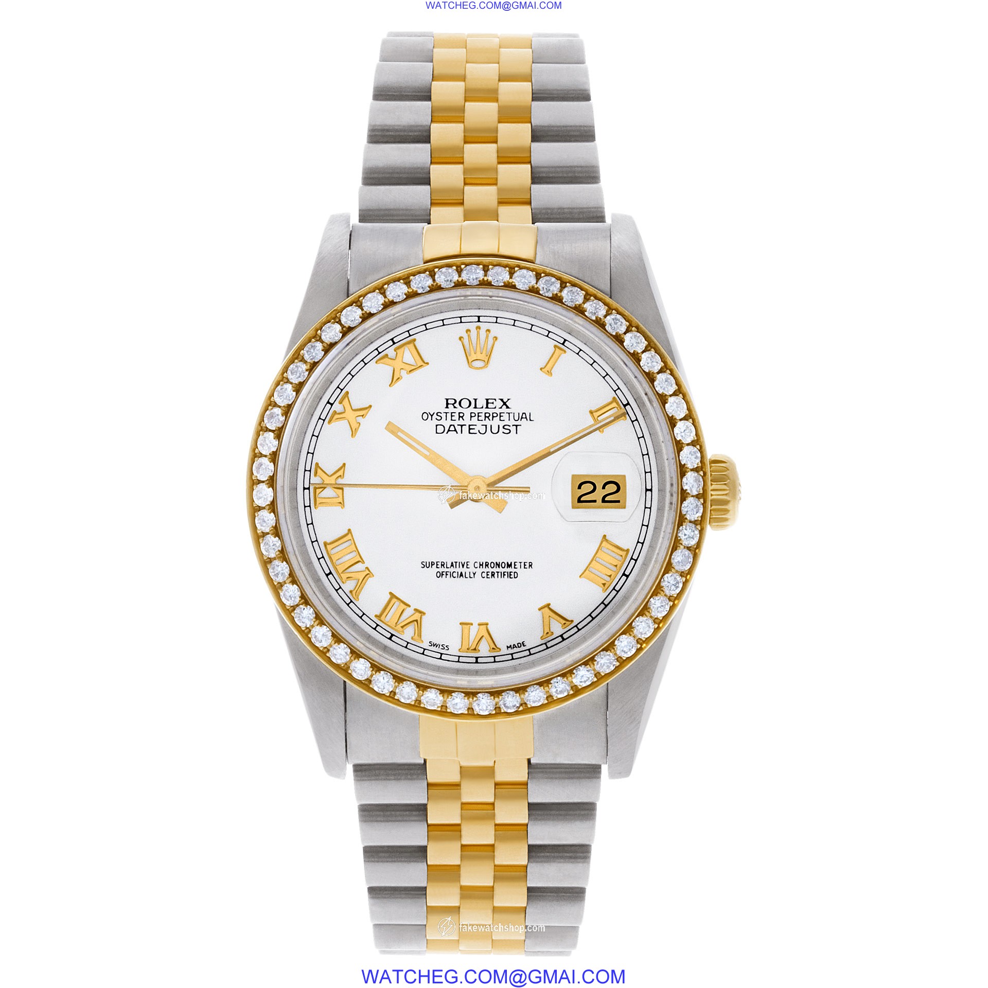 Rolex 16233 Datejust Automatic Male 18k Yellow Gold