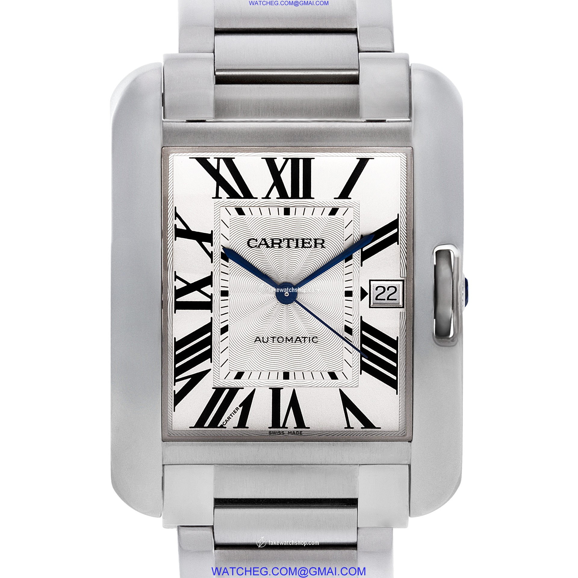 Cartier 3507 Tank Anglaise XL Automatic Male Stainless Steel